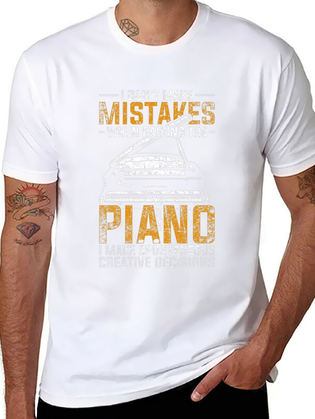 Funny Piano Player T-Shirt - I Dont Make Mistakes