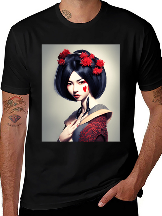 Geisha Graphic Tee - Unique Art T-Shirt