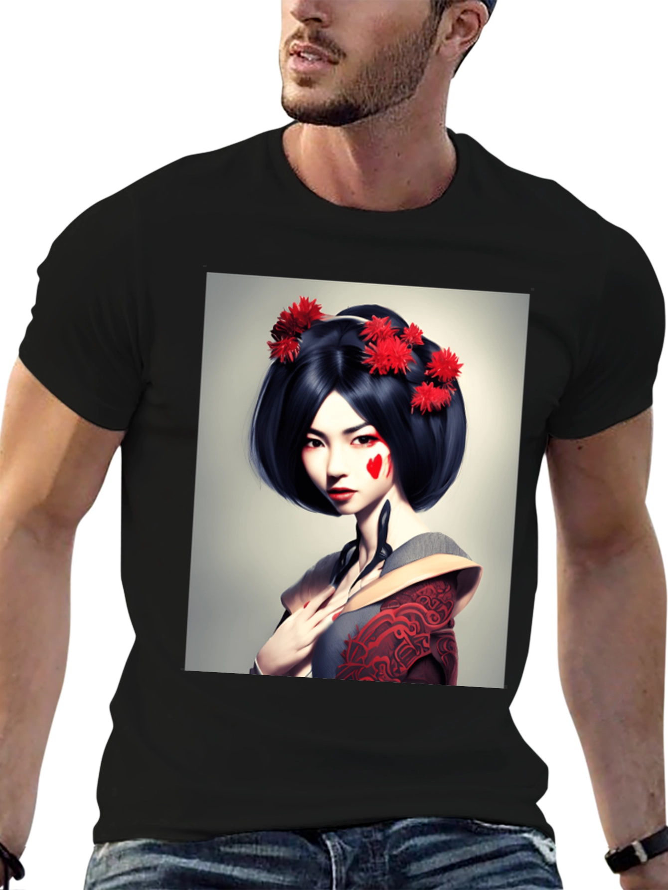 Geisha Graphic Tee - Unique Art T-Shirt