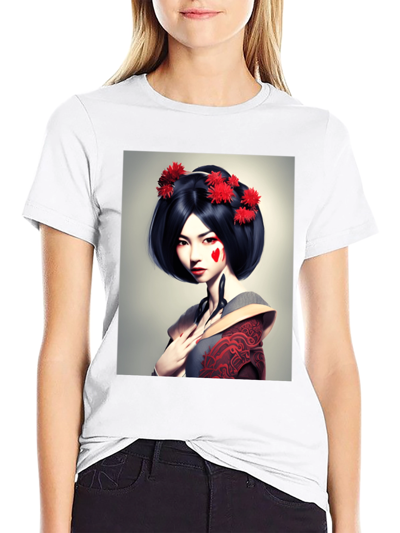 Geisha Graphic Tee - Unique Art T-Shirt