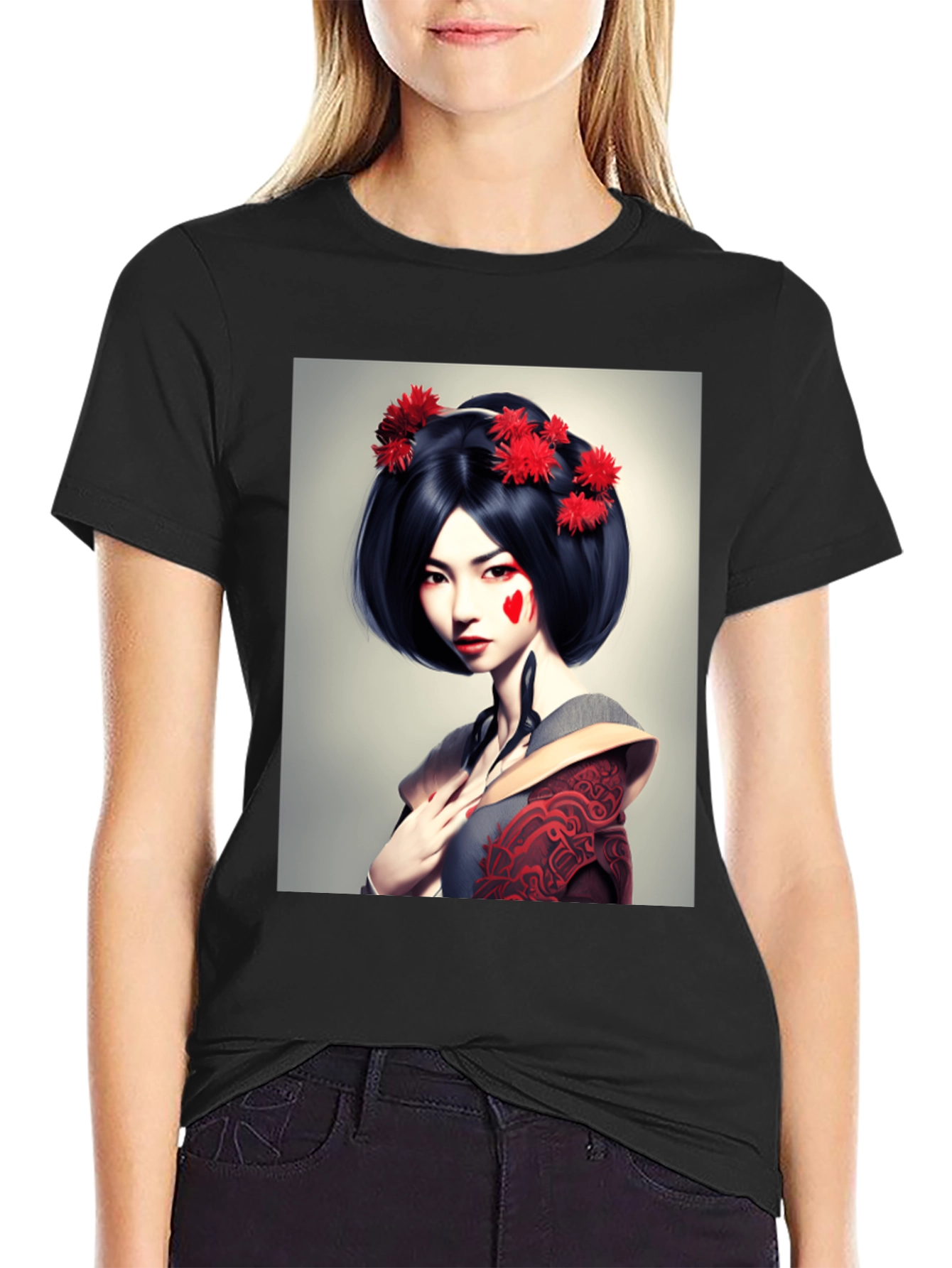 Geisha Graphic Tee - Unique Art T-Shirt