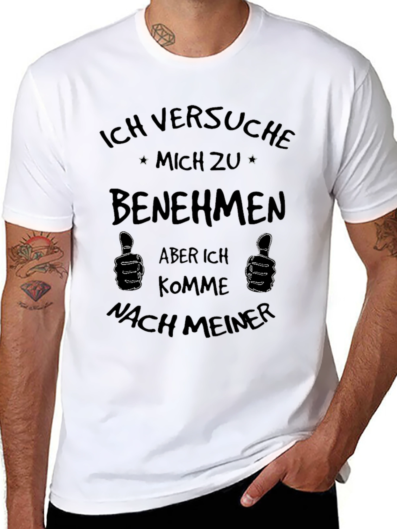 Ich Versuche Mich zu Benehmen Graphic Tee