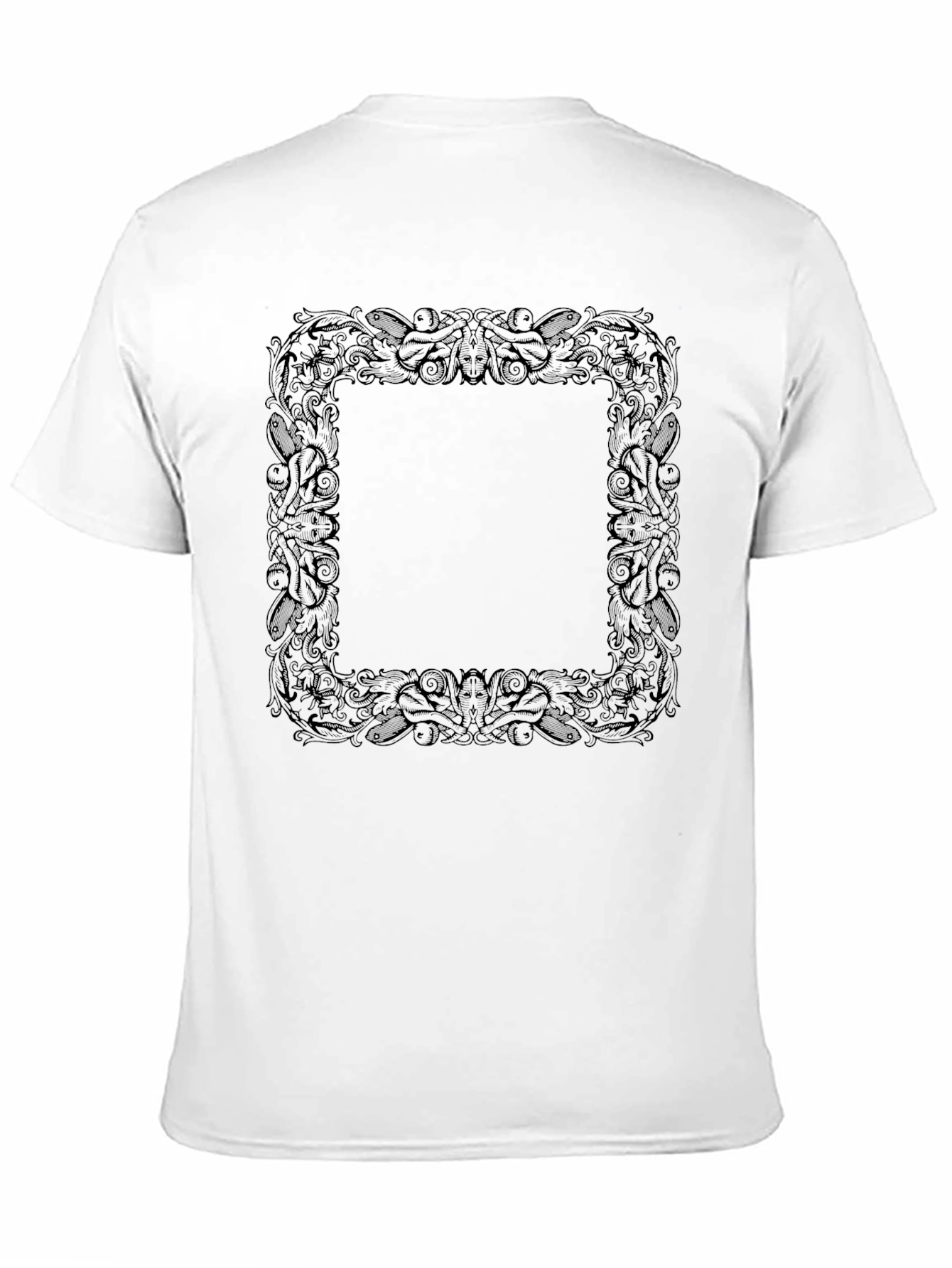 Ornate Square Graphic Tee - Classic Black