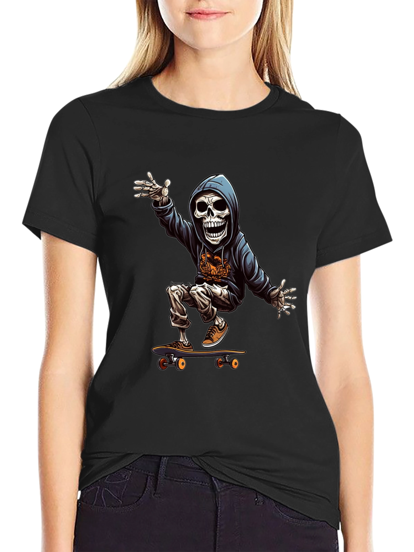 Skateboard Skeleton Graphic Tee