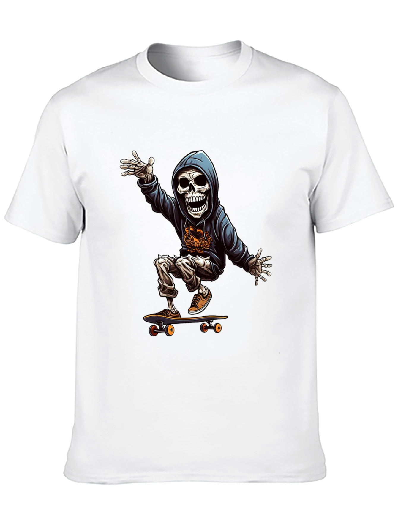 Skateboard Skeleton Graphic Tee