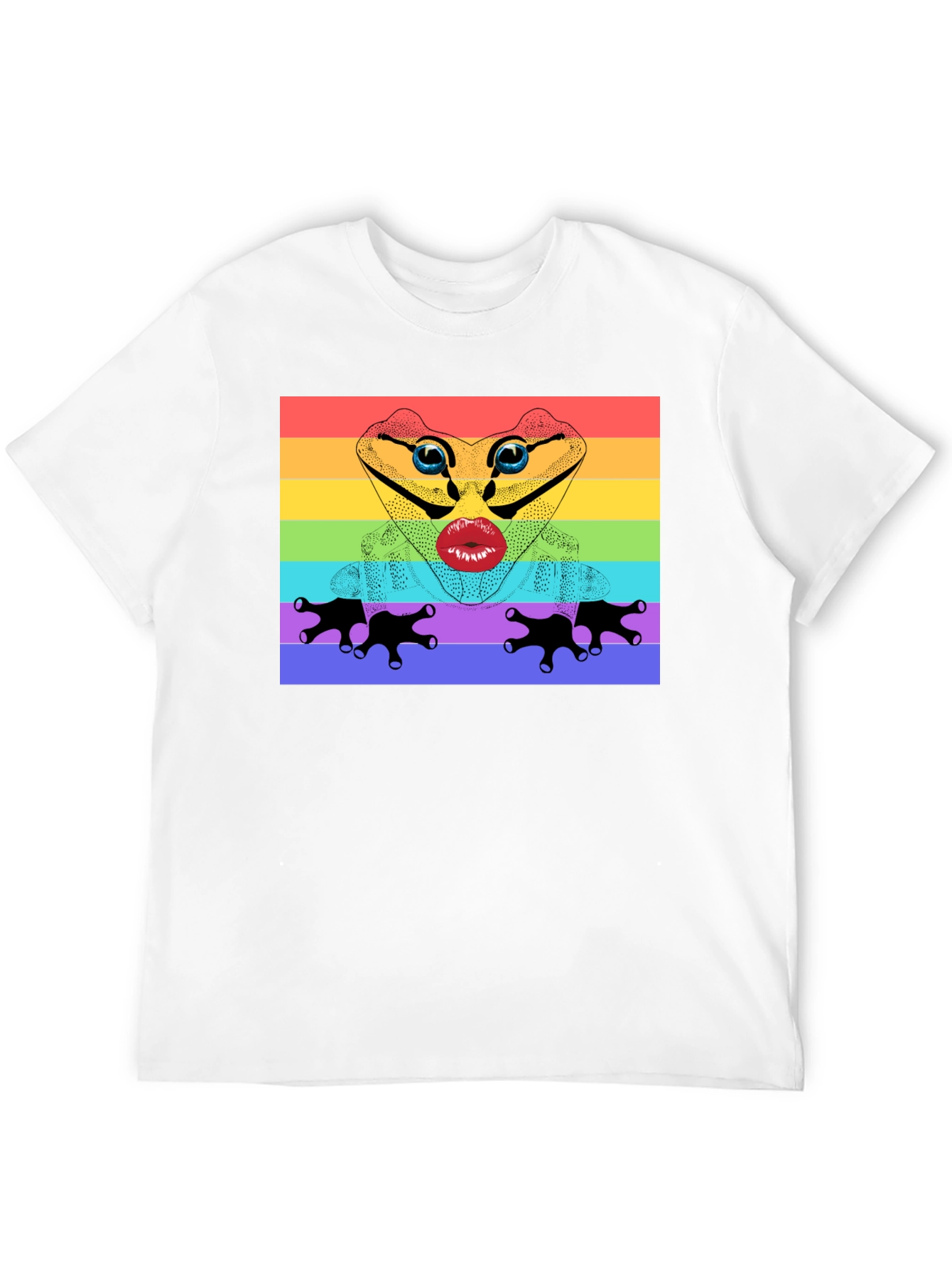 Rainbow Frog Lips T-Shirt - Pride Apparel