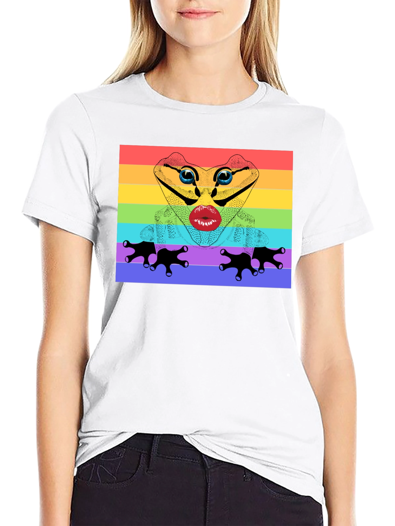 Rainbow Frog Lips T-Shirt - Pride Apparel