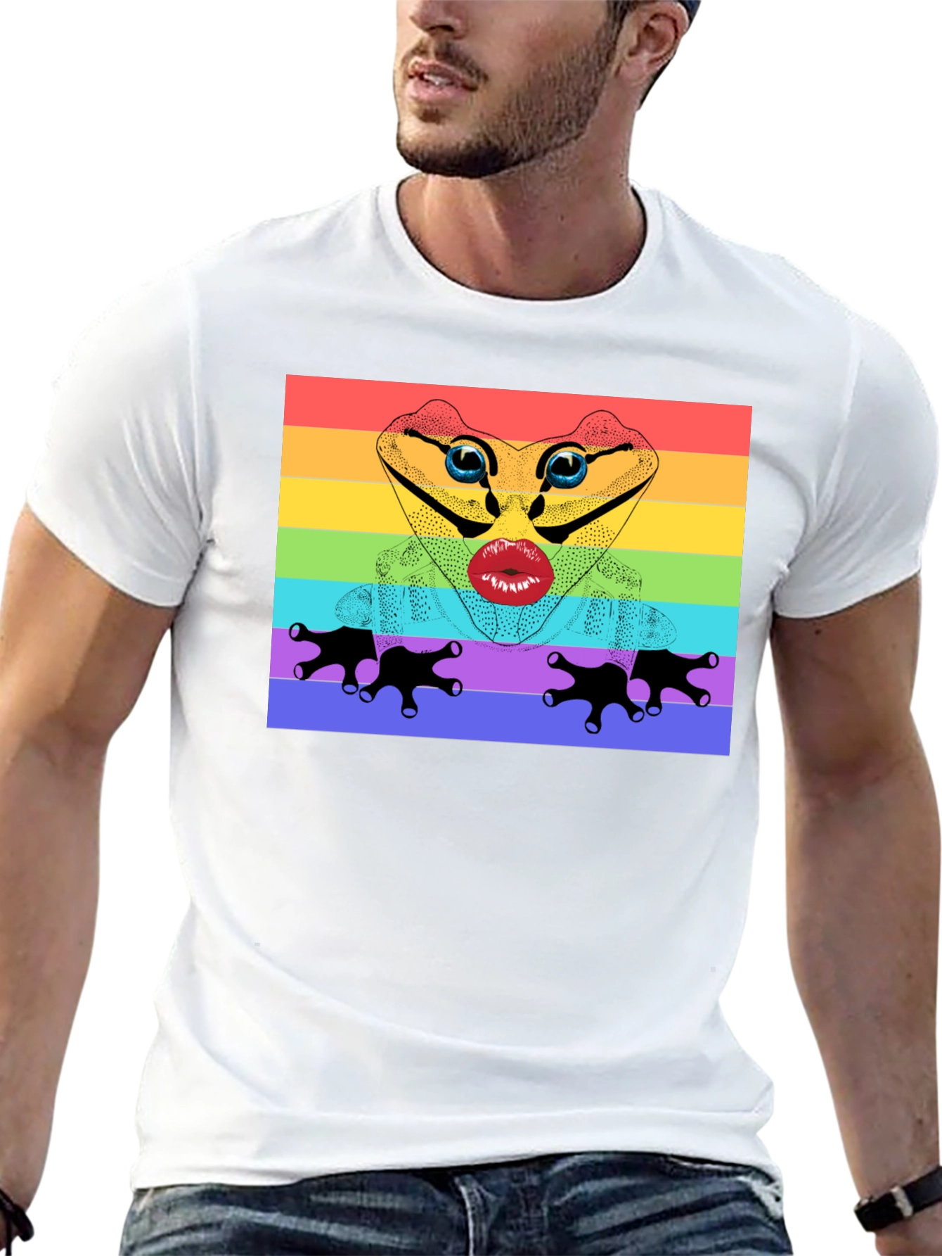Rainbow Frog Lips T-Shirt - Pride Apparel