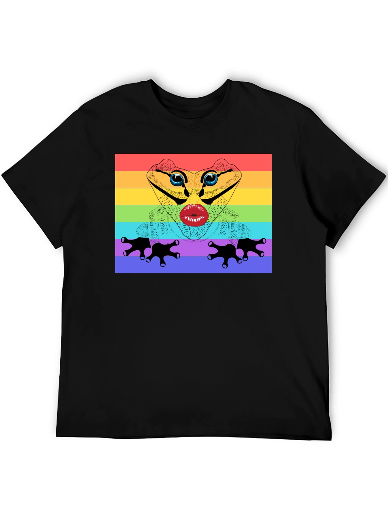 Rainbow Frog Lips T-Shirt - Pride Apparel