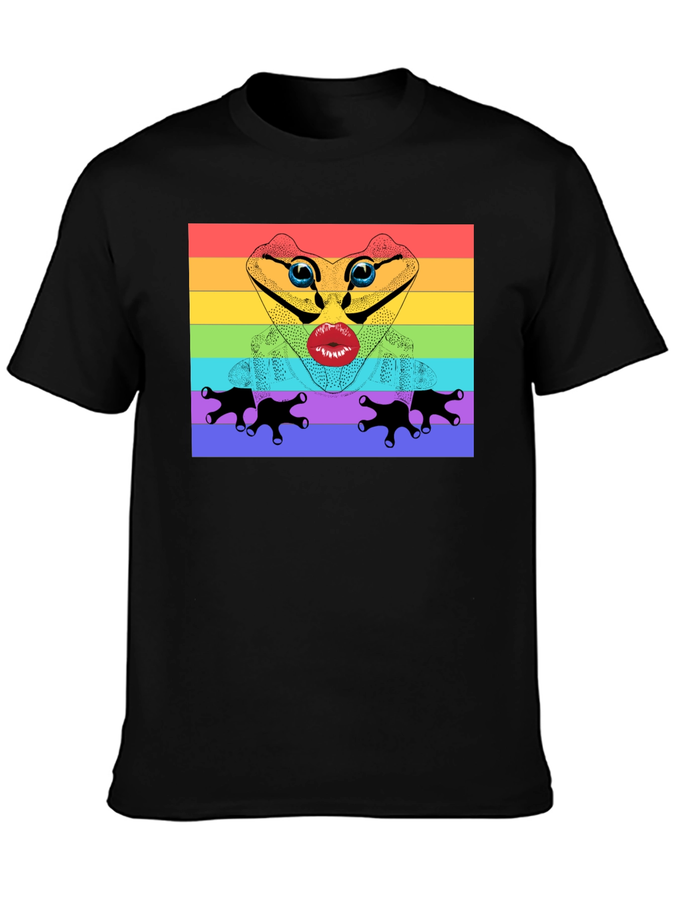 Rainbow Frog Lips T-Shirt - Pride Apparel
