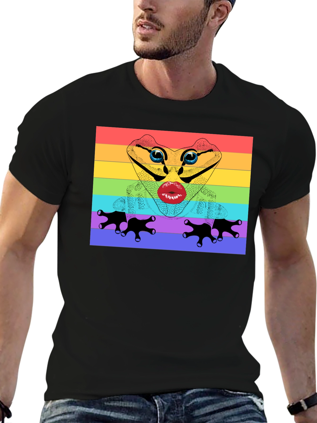 Rainbow Frog Lips T-Shirt - Pride Apparel