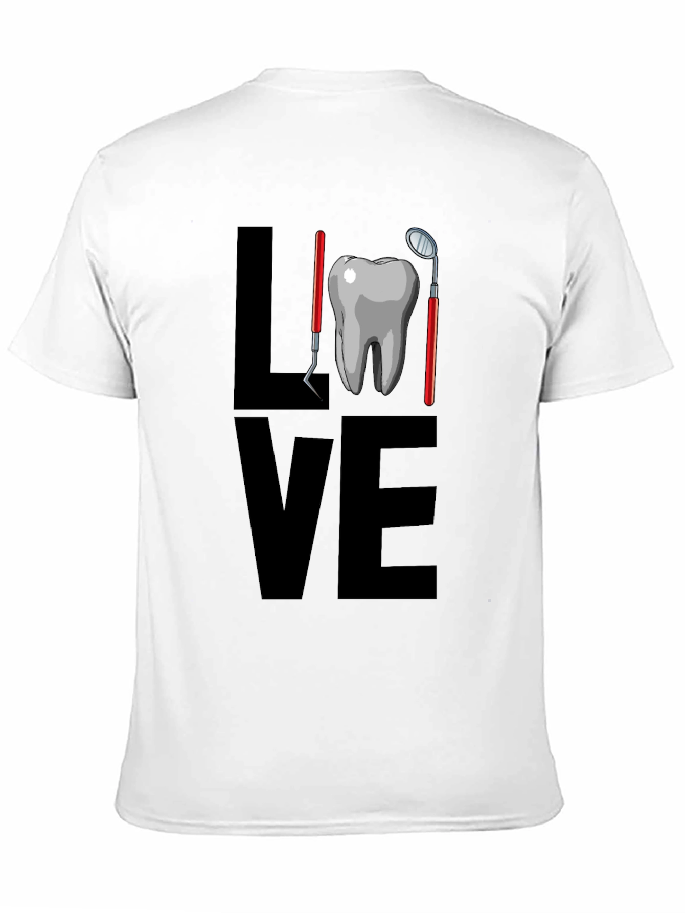 Dental Love Graphic Tee - Black Cotton T-Shirt