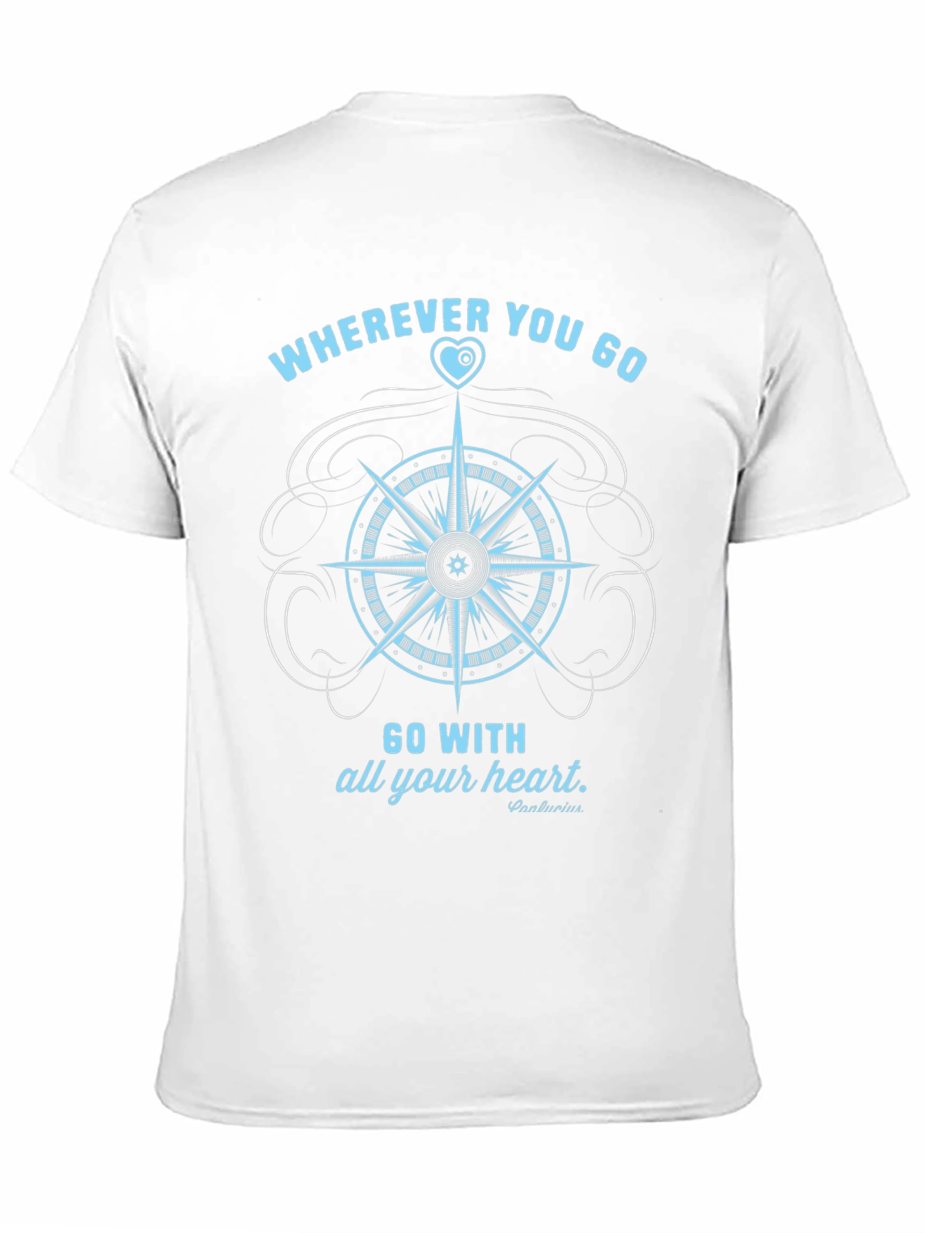 Compass Heart Graphic T-Shirt - Travel Inspiration