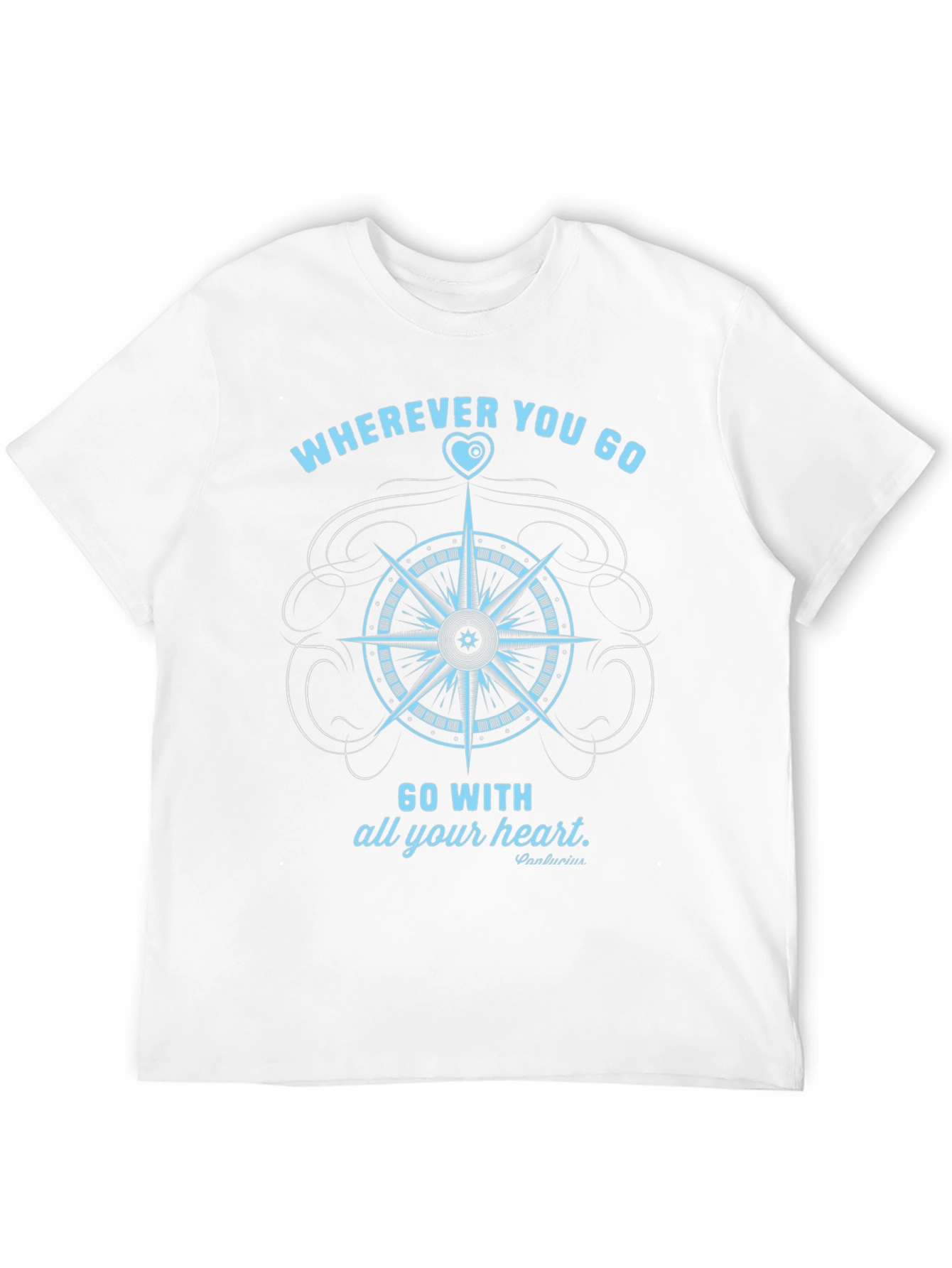Compass Heart Graphic T-Shirt - Travel Inspiration