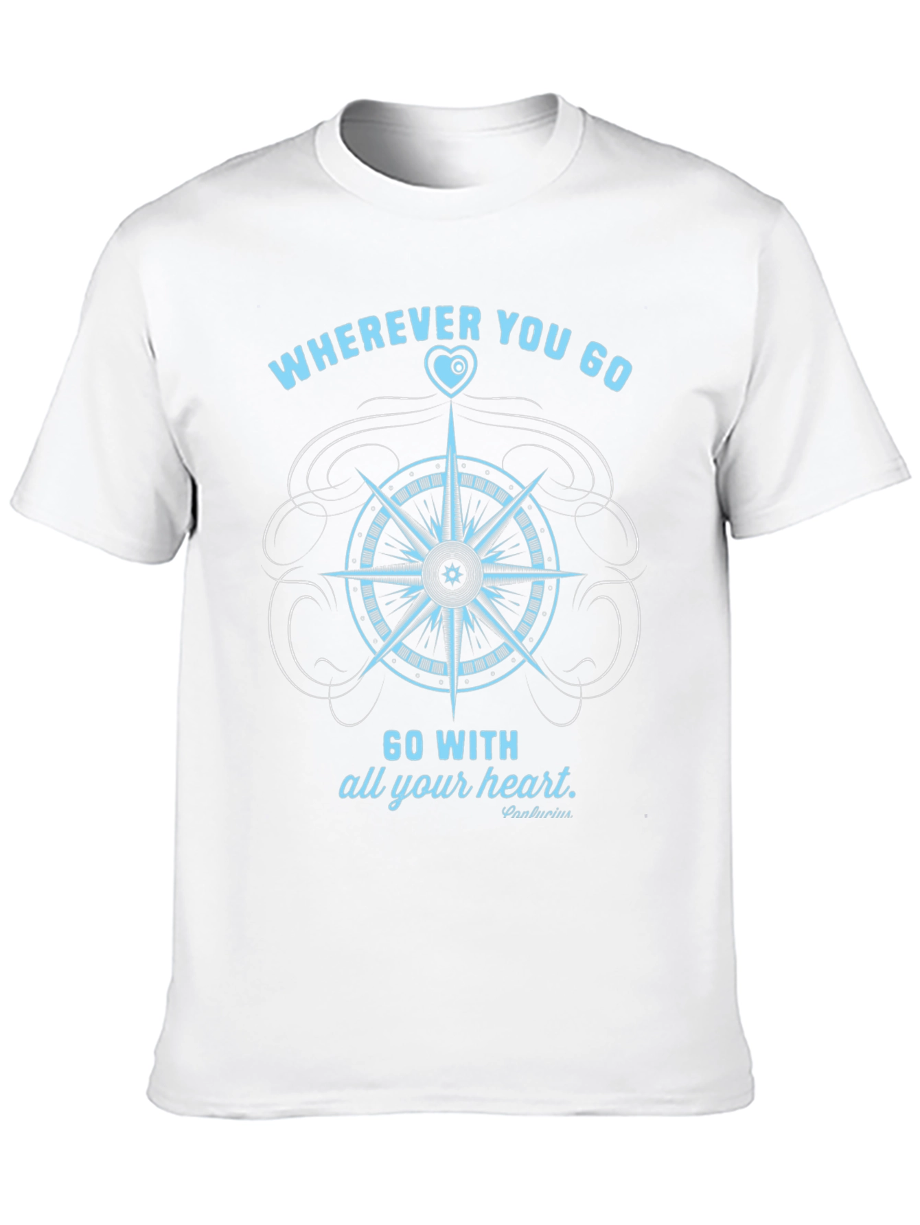 Compass Heart Graphic T-Shirt - Travel Inspiration