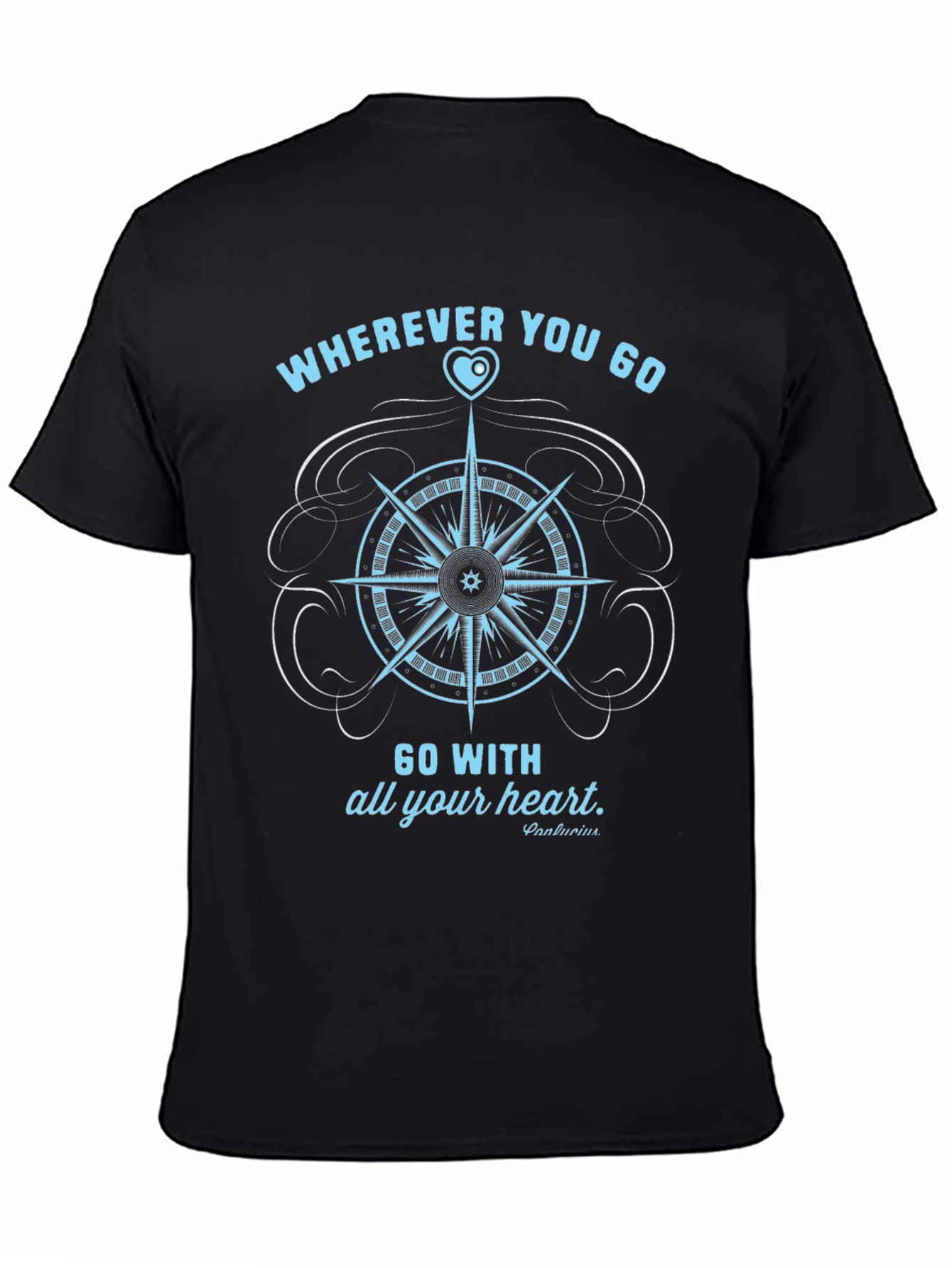 Compass Heart Graphic T-Shirt - Travel Inspiration