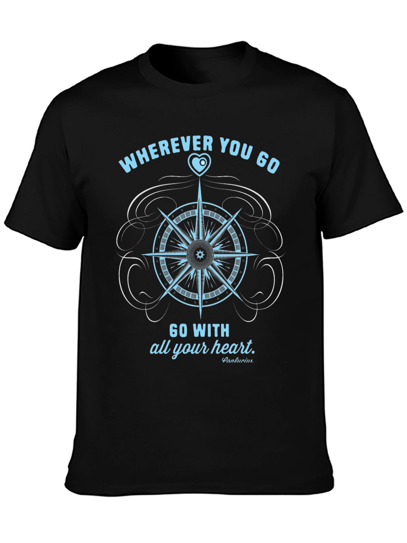 Compass Heart Graphic T-Shirt - Travel Inspiration