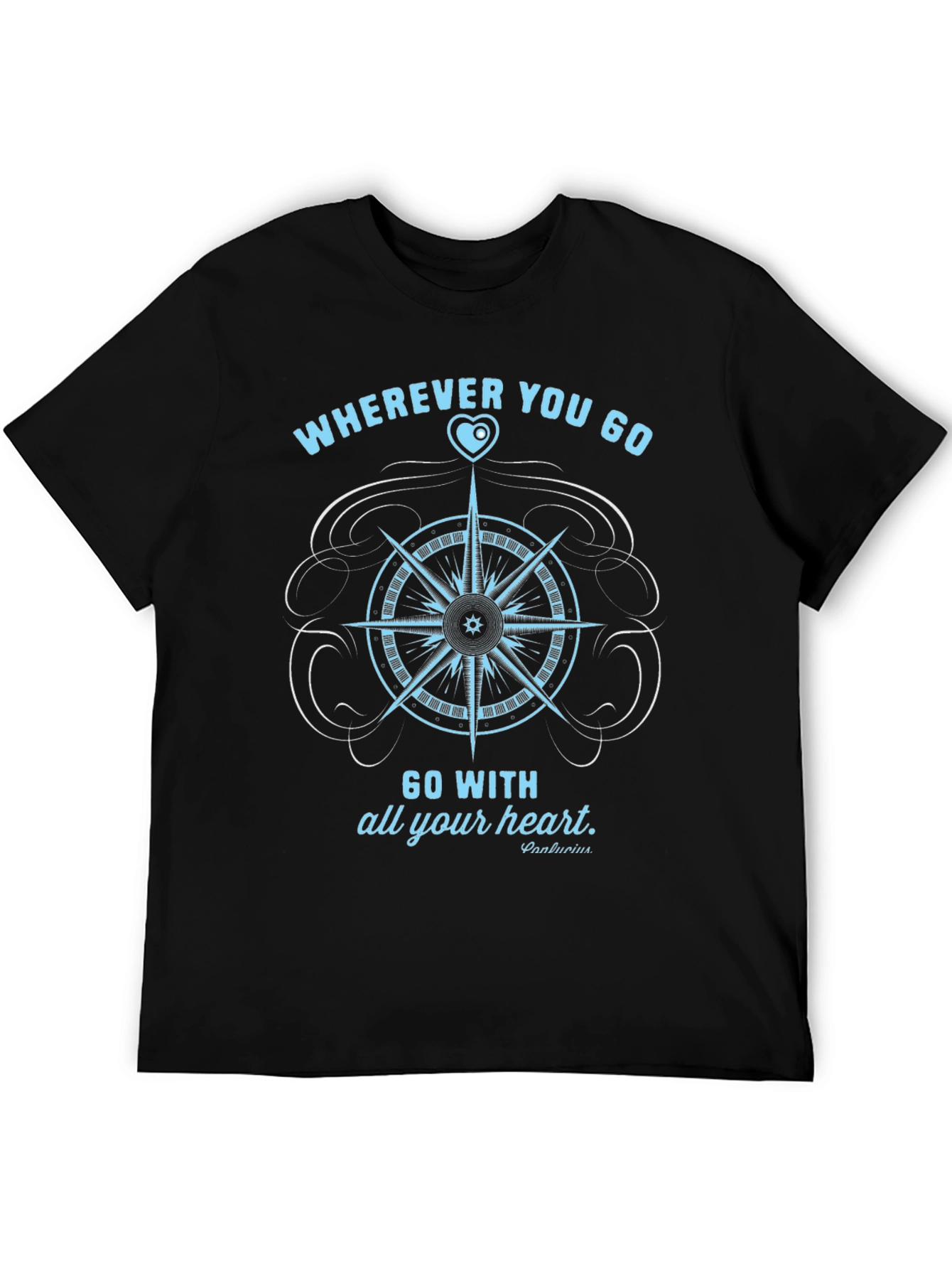 Compass Heart Graphic T-Shirt - Travel Inspiration