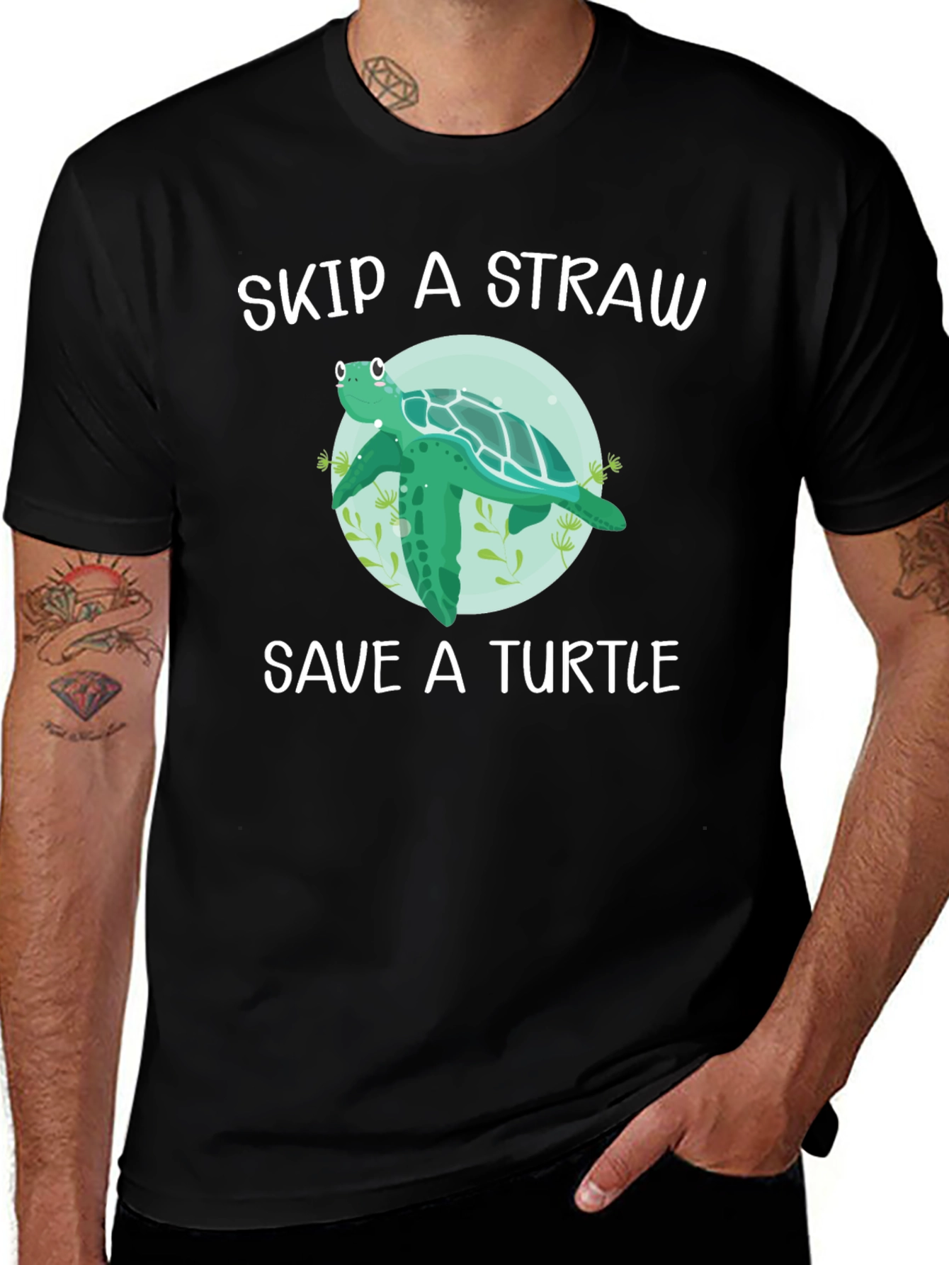 Skip a Straw Save a Turtle T-Shirt