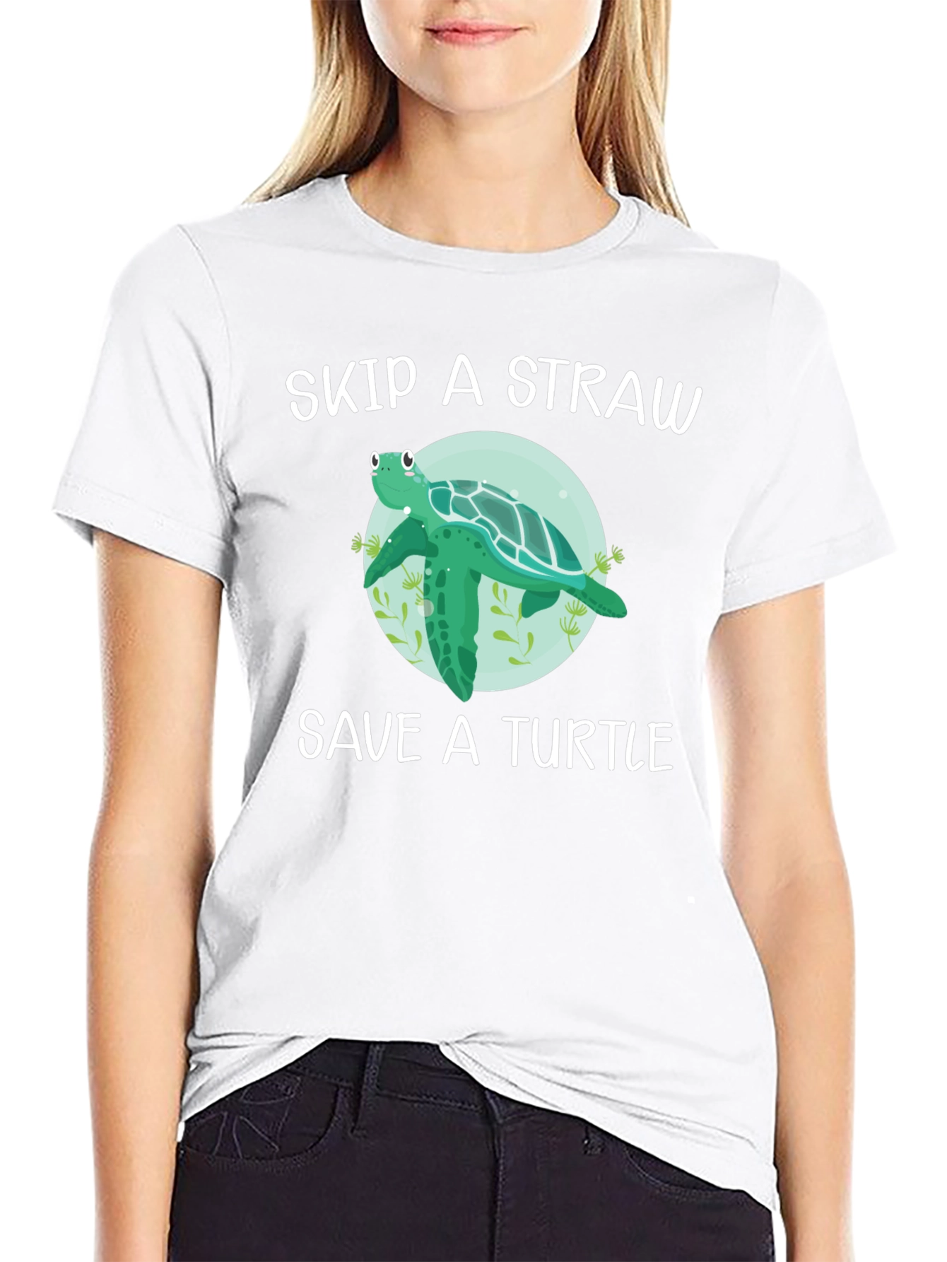 Skip a Straw Save a Turtle T-Shirt