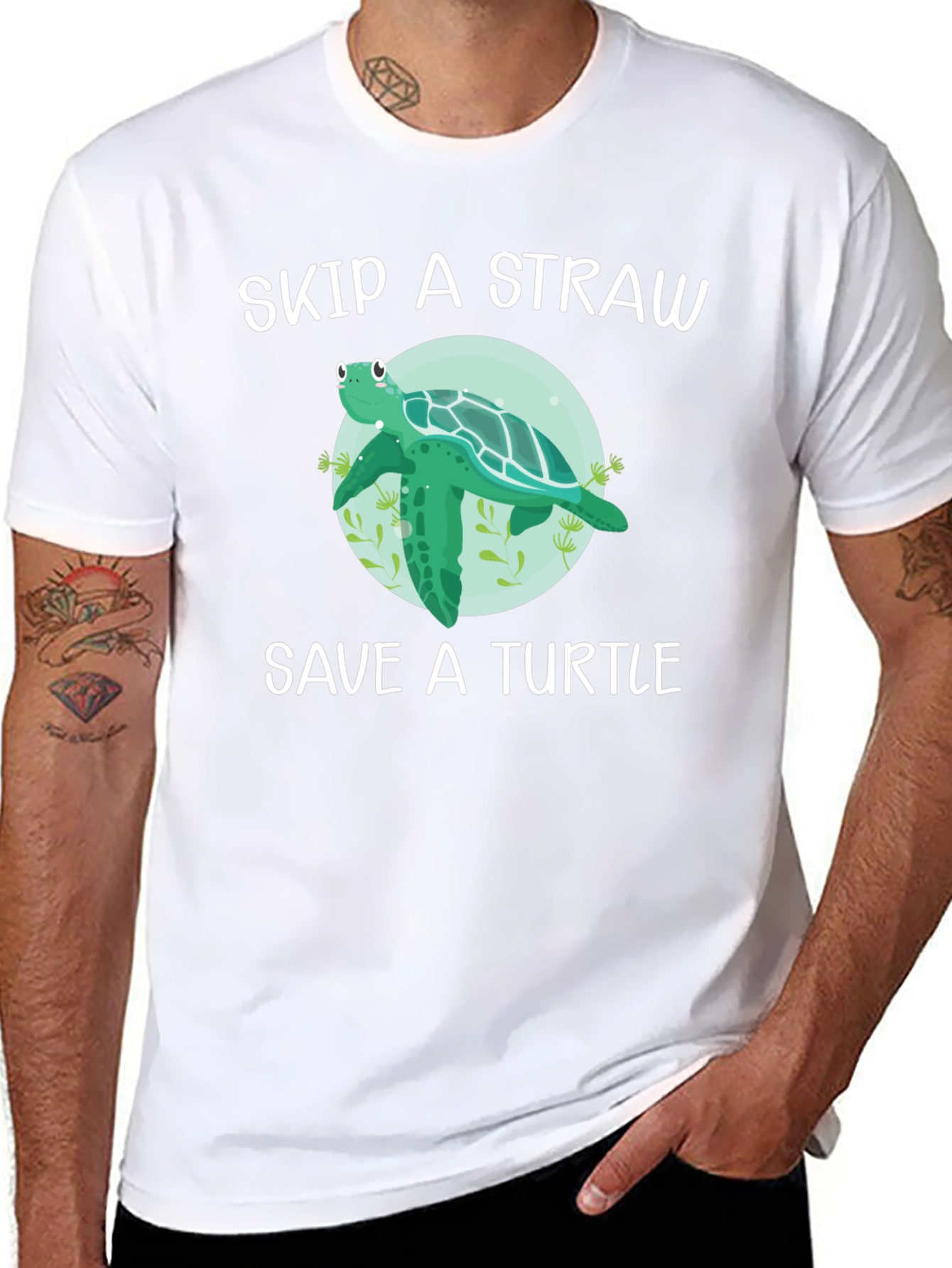 Skip a Straw Save a Turtle T-Shirt