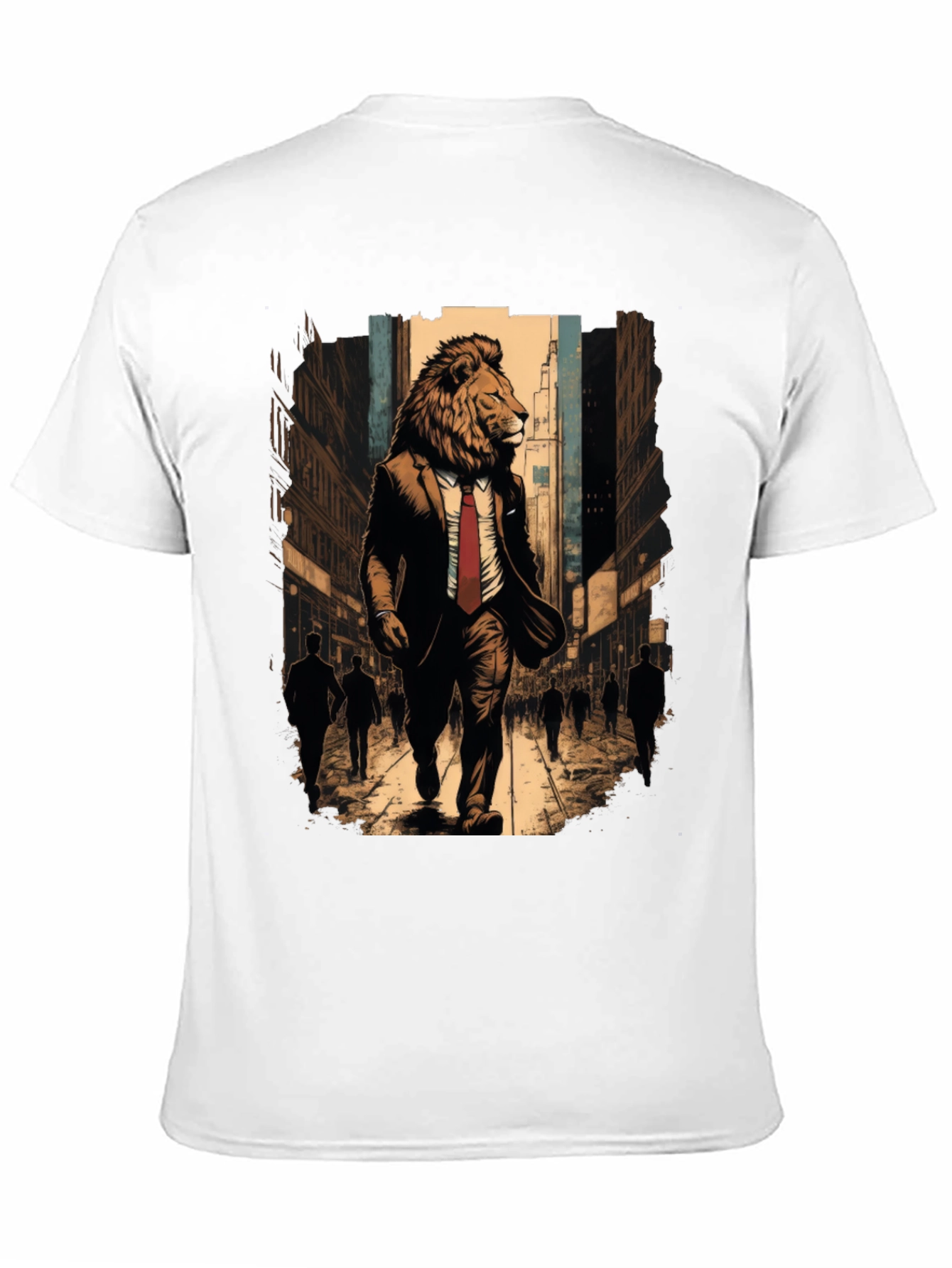 Lion in Suit Graphic Tee - Urban Style
