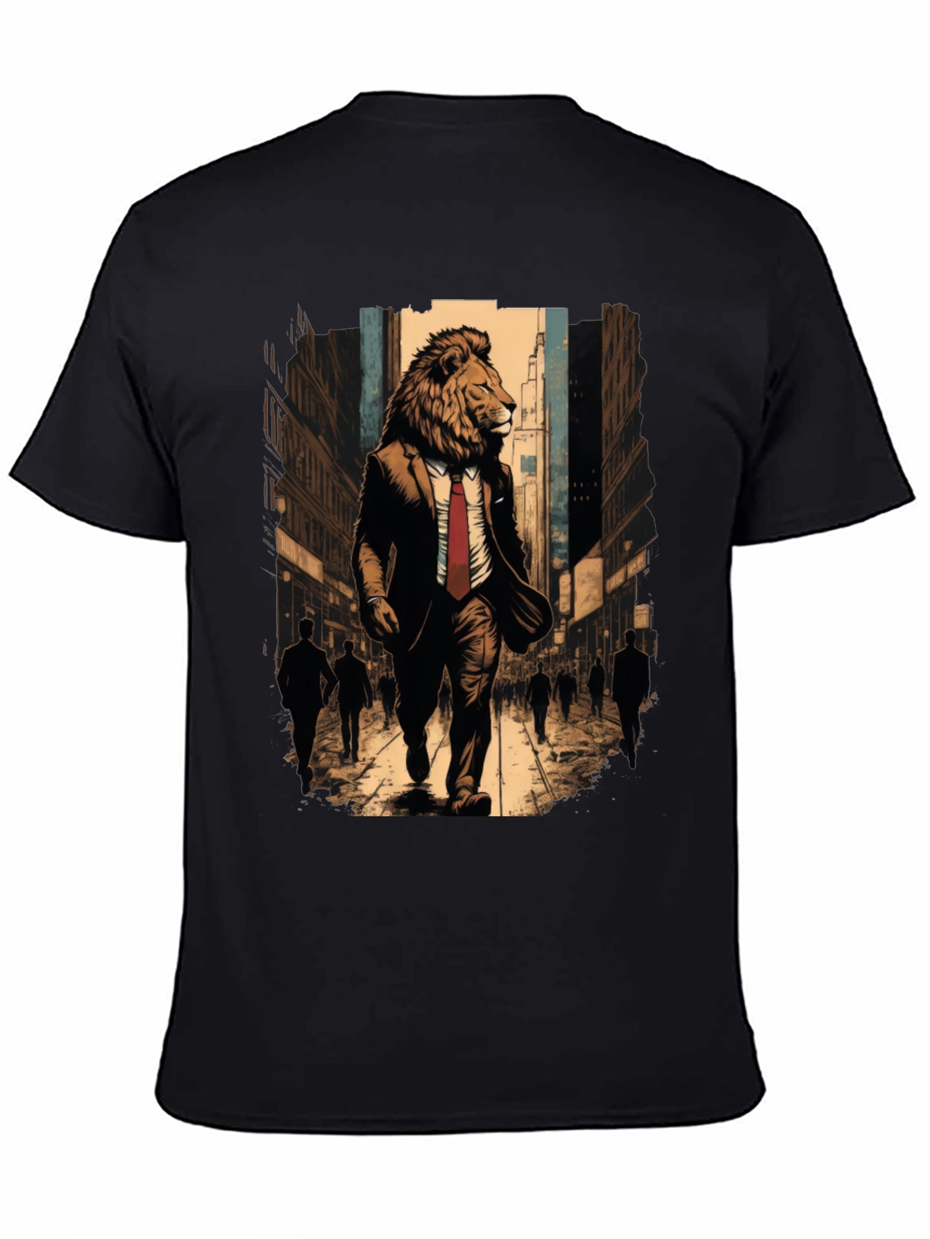 Lion in Suit Graphic Tee - Urban Style