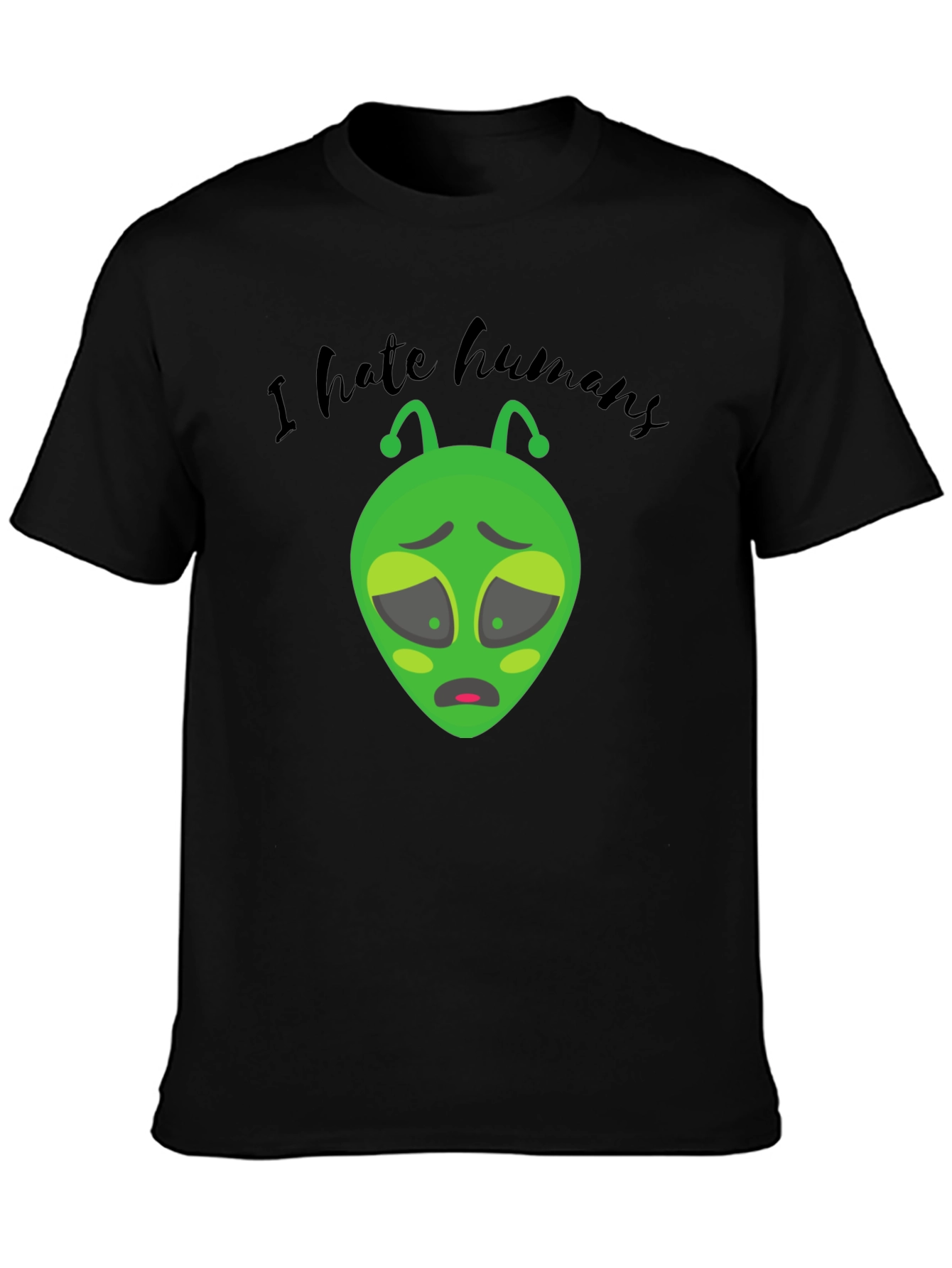 I Hate Humans Alien Graphic T-Shirt
