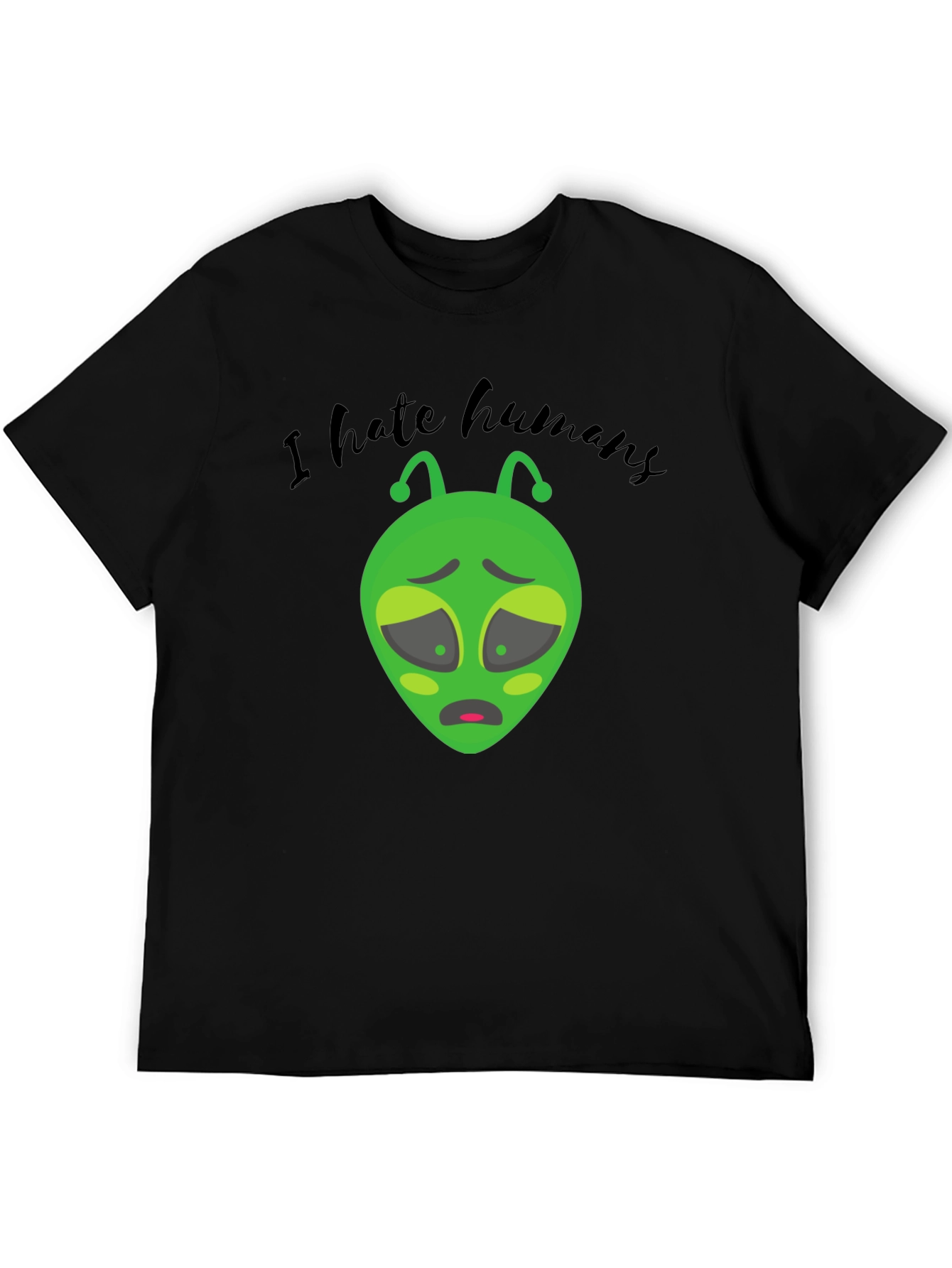 I Hate Humans Alien Graphic T-Shirt
