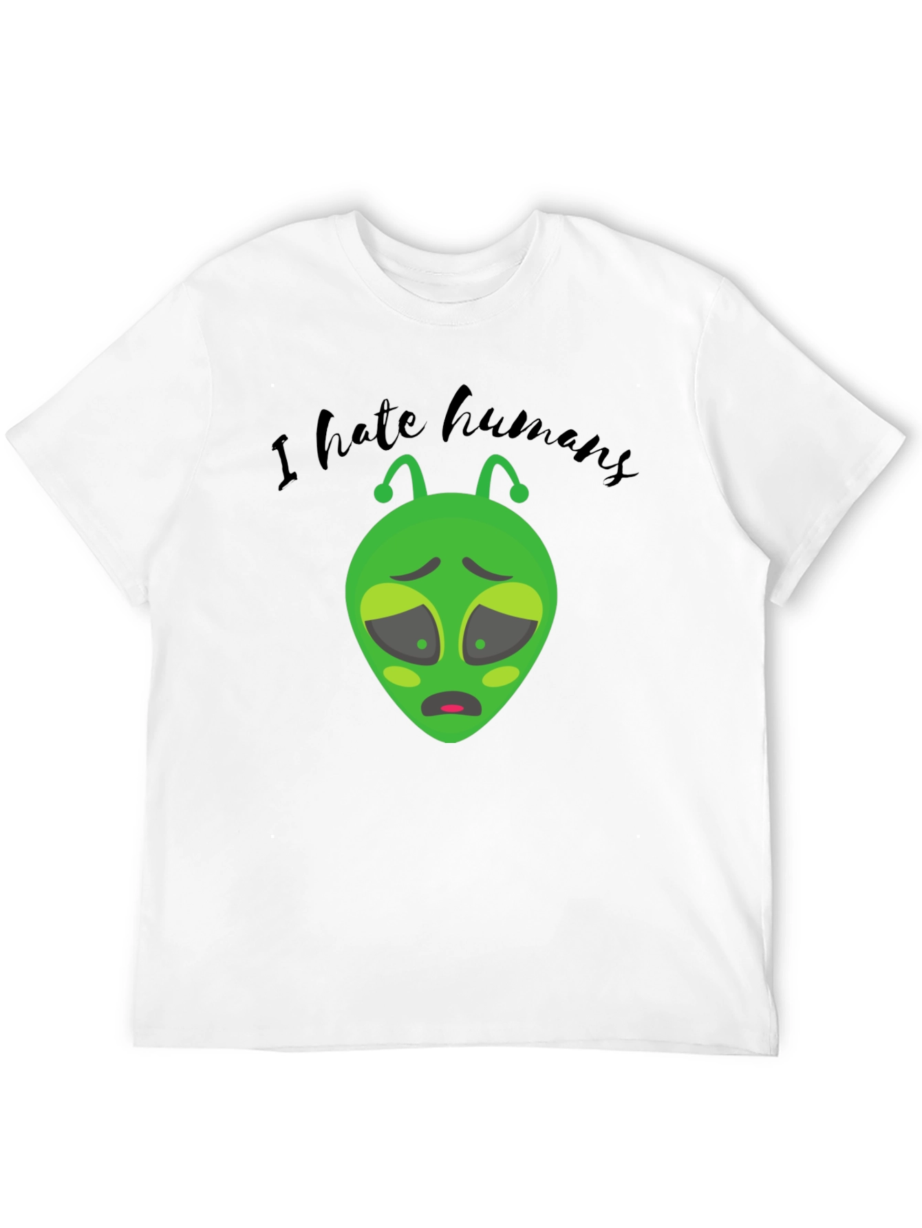 I Hate Humans Alien Graphic T-Shirt
