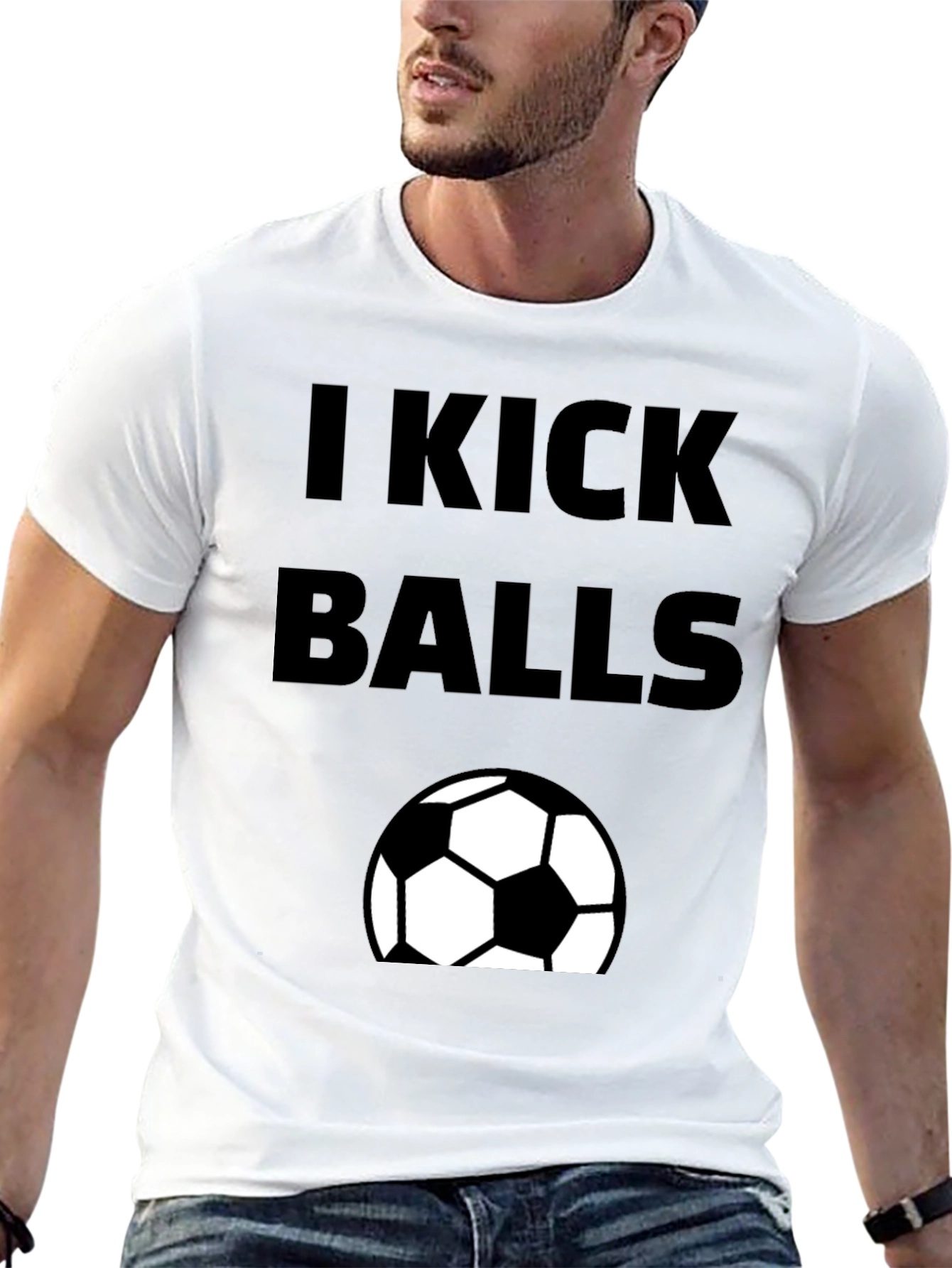 I Kick Balls Graphic T-Shirt - Soccer Fan Tee