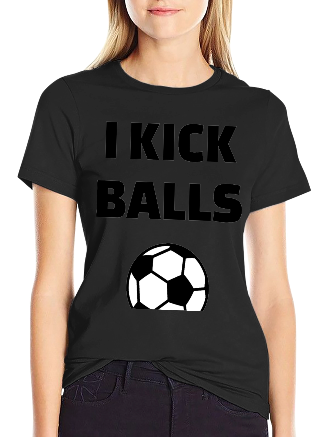 I Kick Balls Graphic T-Shirt - Soccer Fan Tee