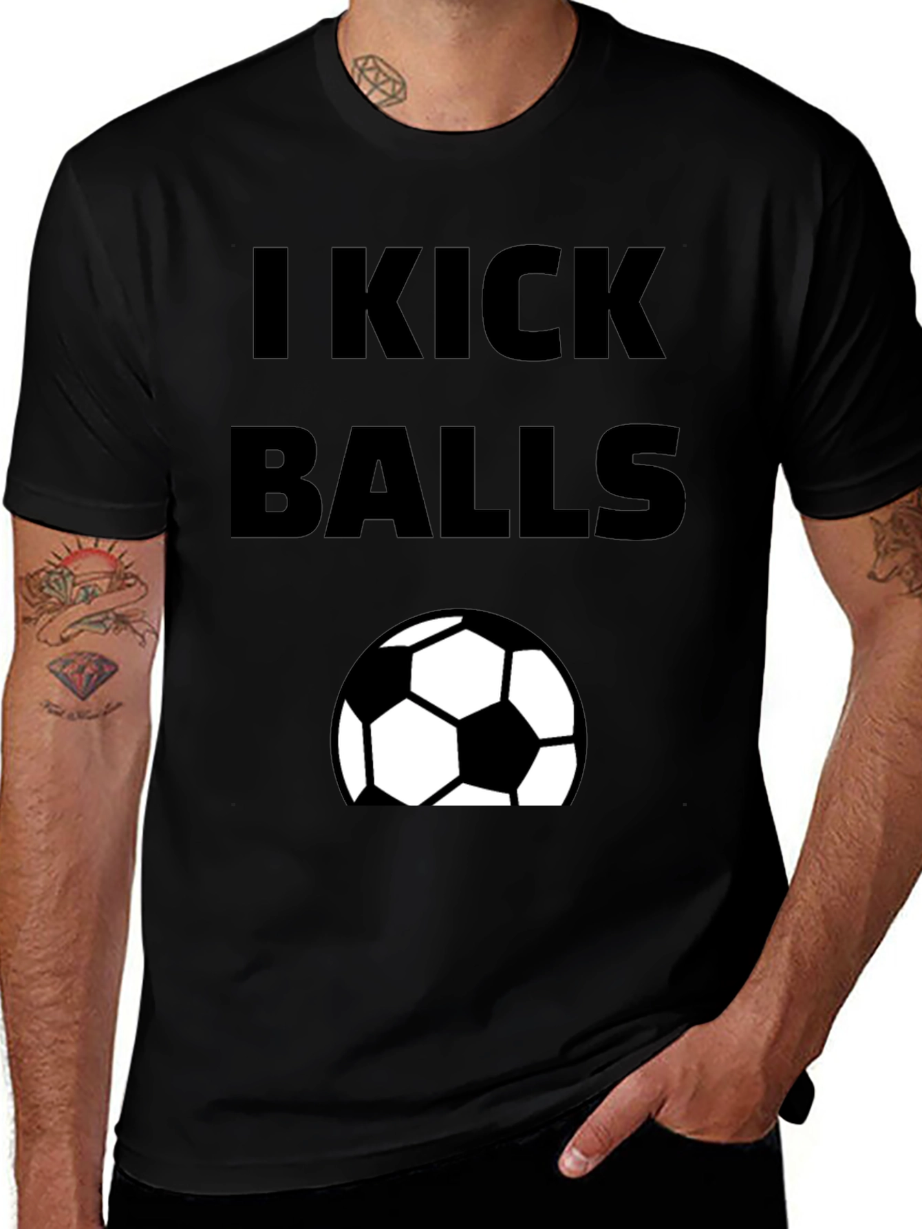 I Kick Balls Graphic T-Shirt - Soccer Fan Tee