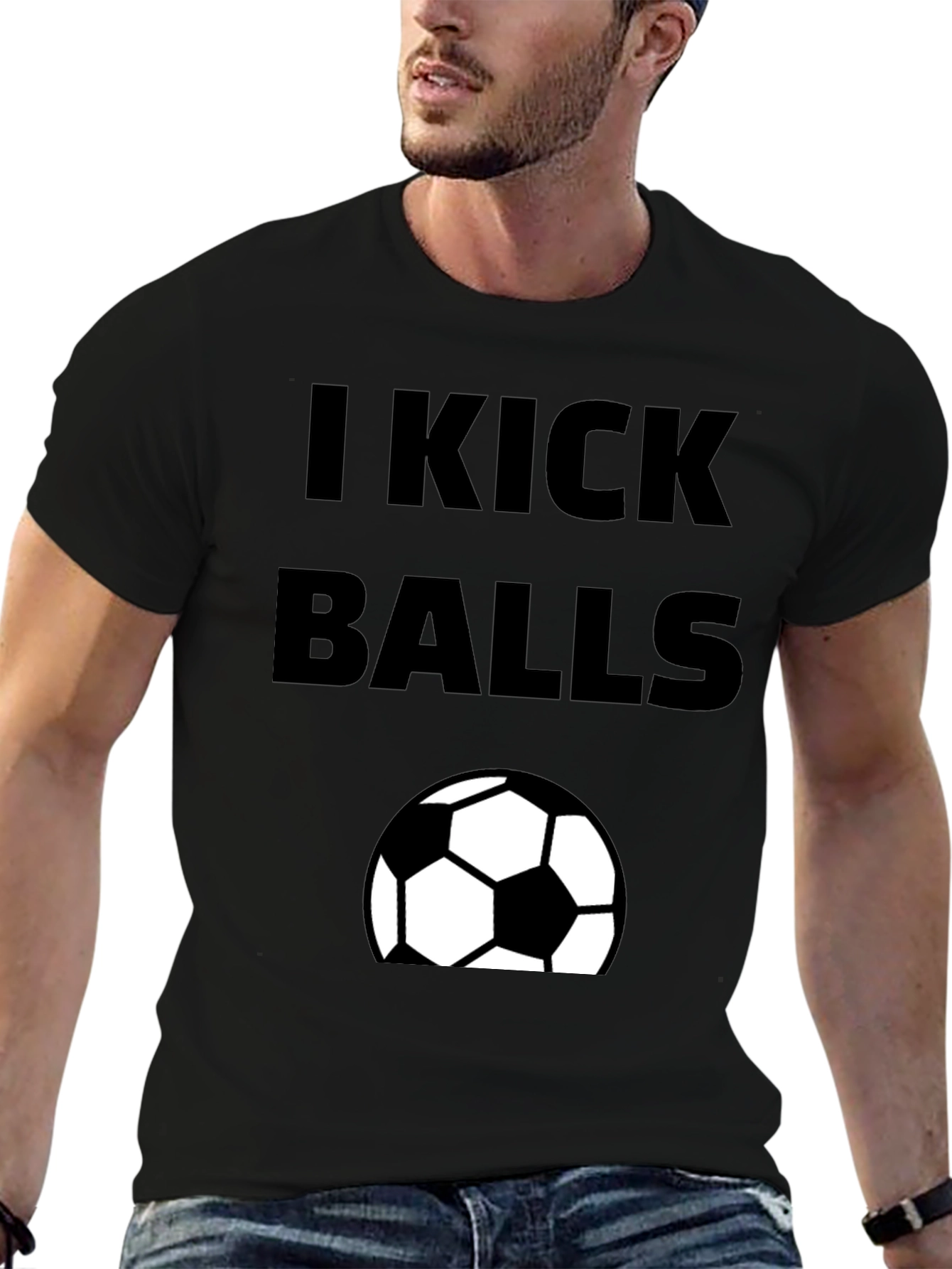 I Kick Balls Graphic T-Shirt - Soccer Fan Tee