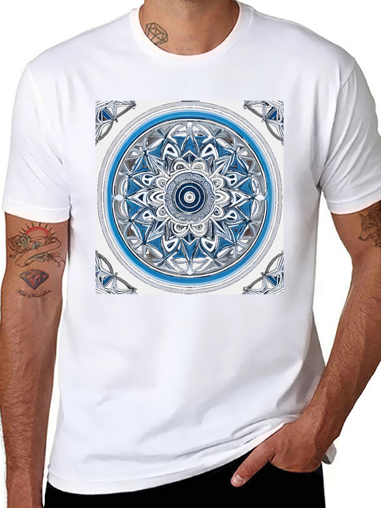 Mandala Graphic T-Shirt - Geometric Pattern