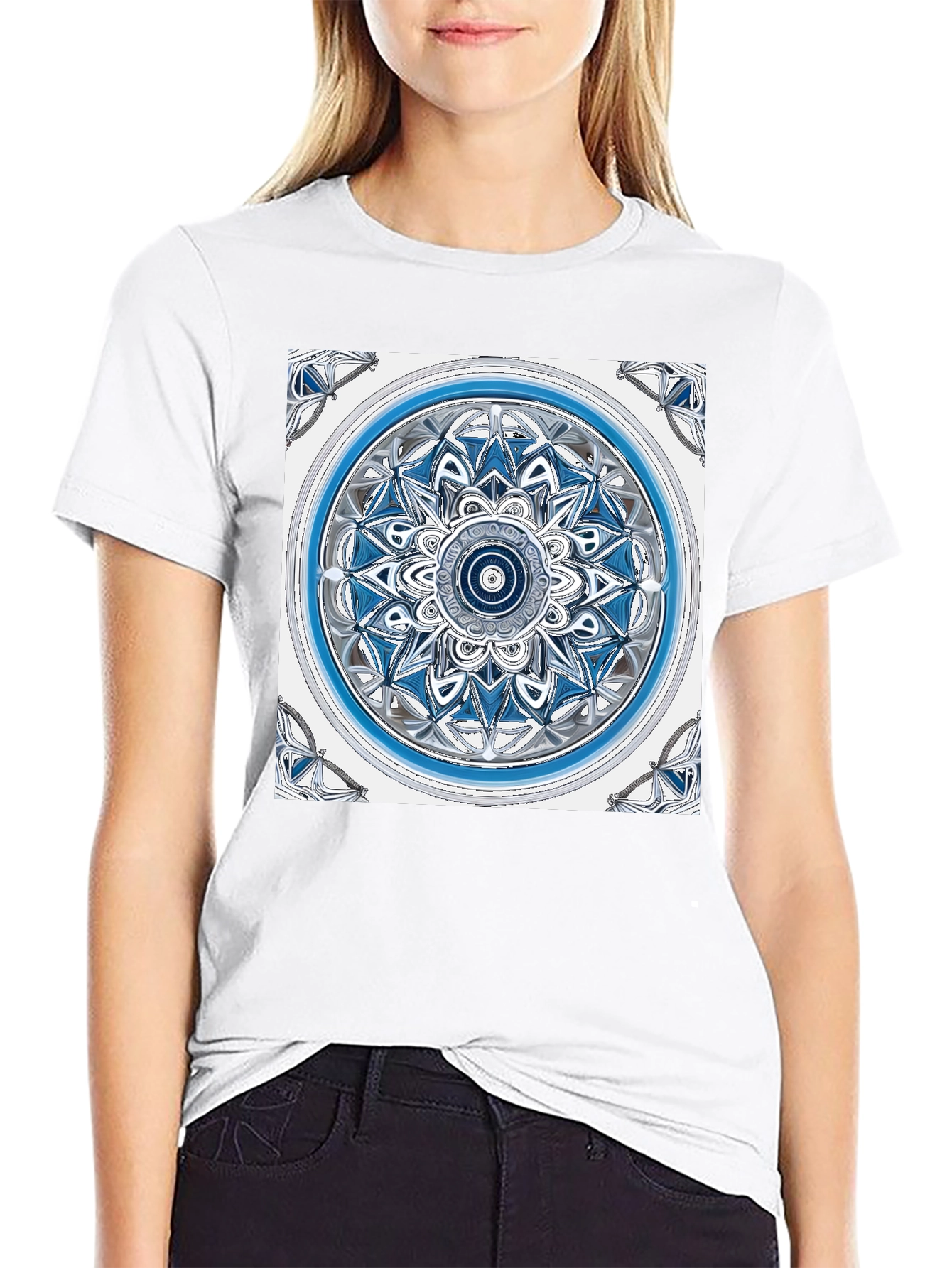 Mandala Graphic T-Shirt - Geometric Pattern