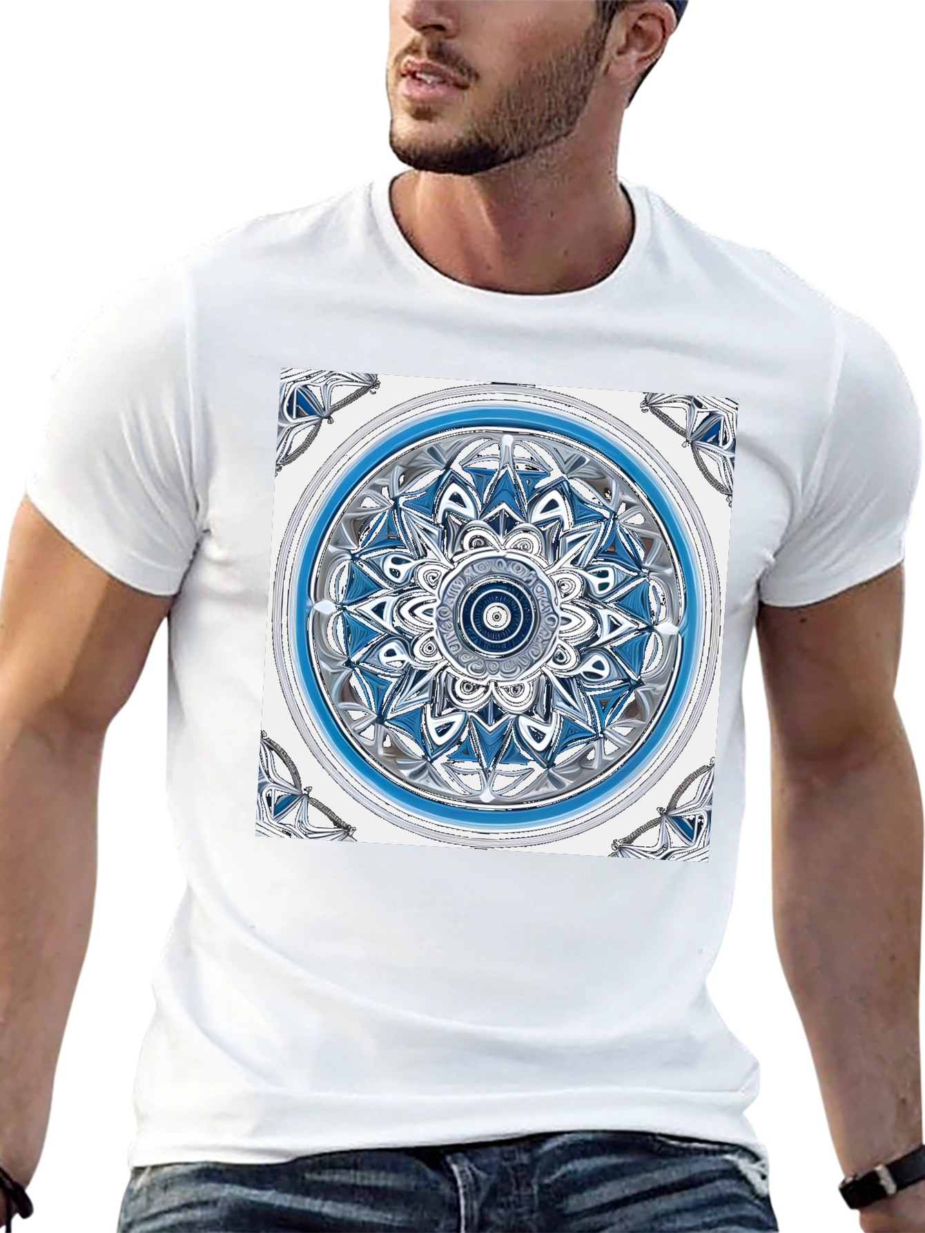 Mandala Graphic T-Shirt - Geometric Pattern