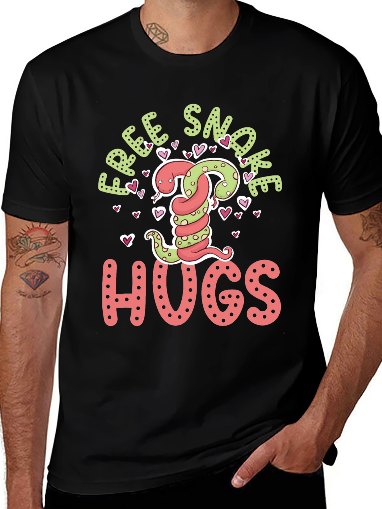 Free Snake Hugs Tee - Valentines Day T-Shirt