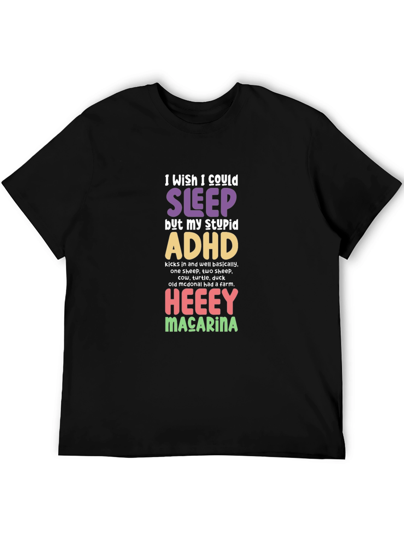 Funny ADHD Sleep Graphic T-Shirt