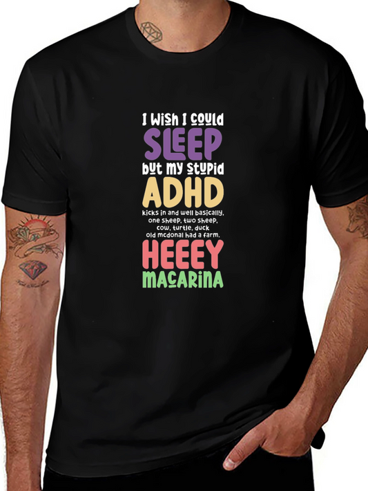 Funny ADHD Sleep Graphic T-Shirt
