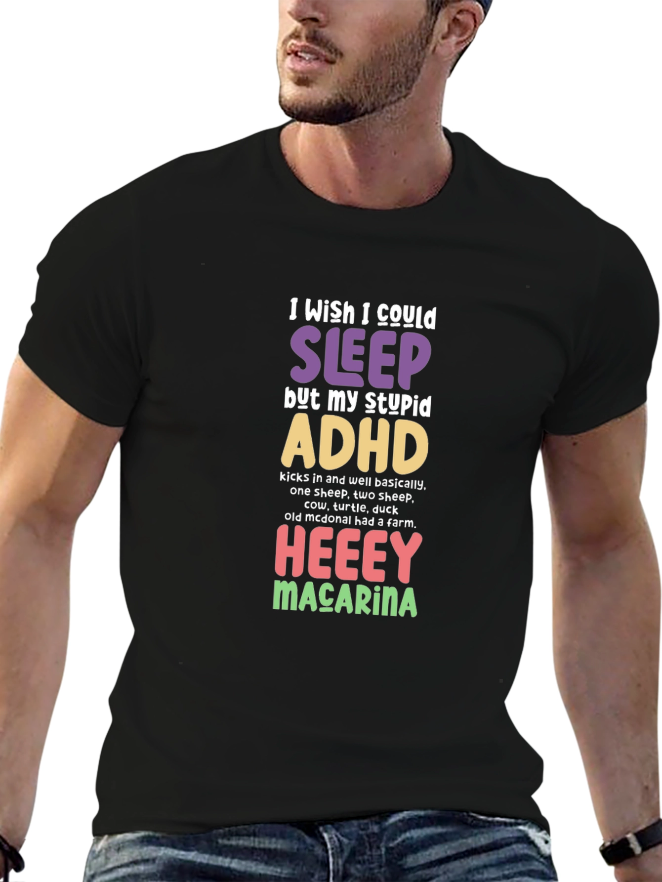 Funny ADHD Sleep Graphic T-Shirt