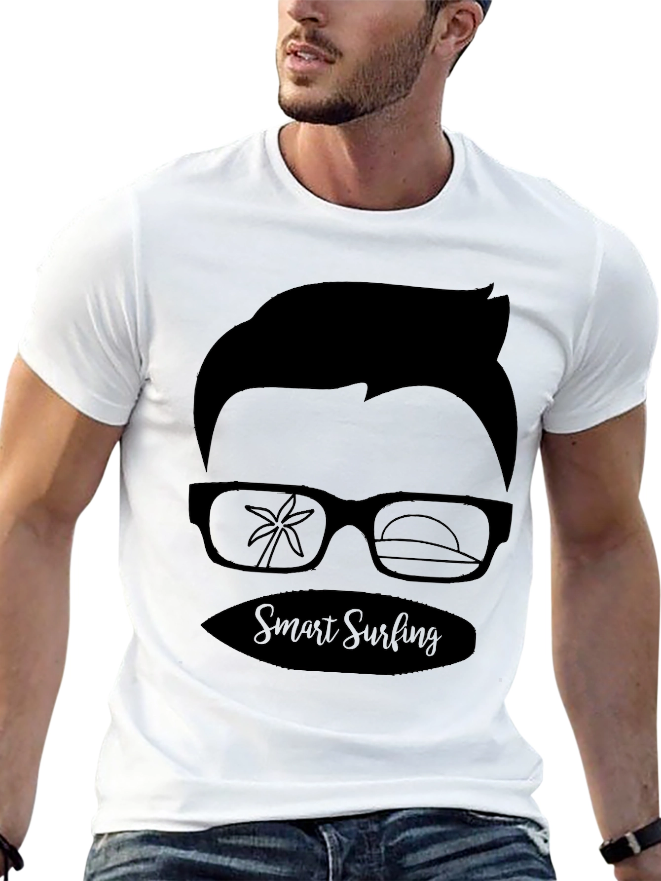 Smart Surfing Graphic Tee - Cool & Casual