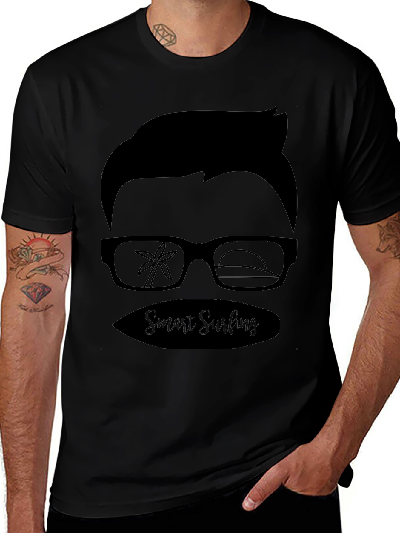 Smart Surfing Graphic Tee - Cool & Casual