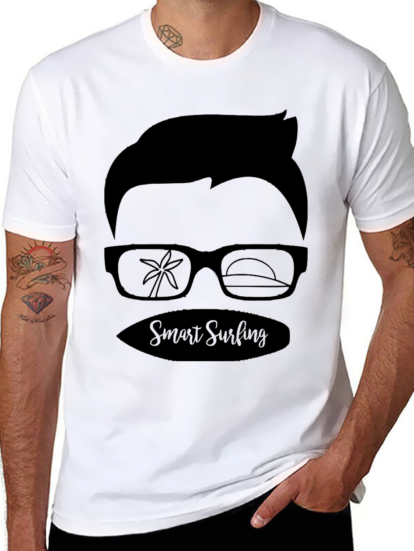 Smart Surfing Graphic Tee - Cool & Casual