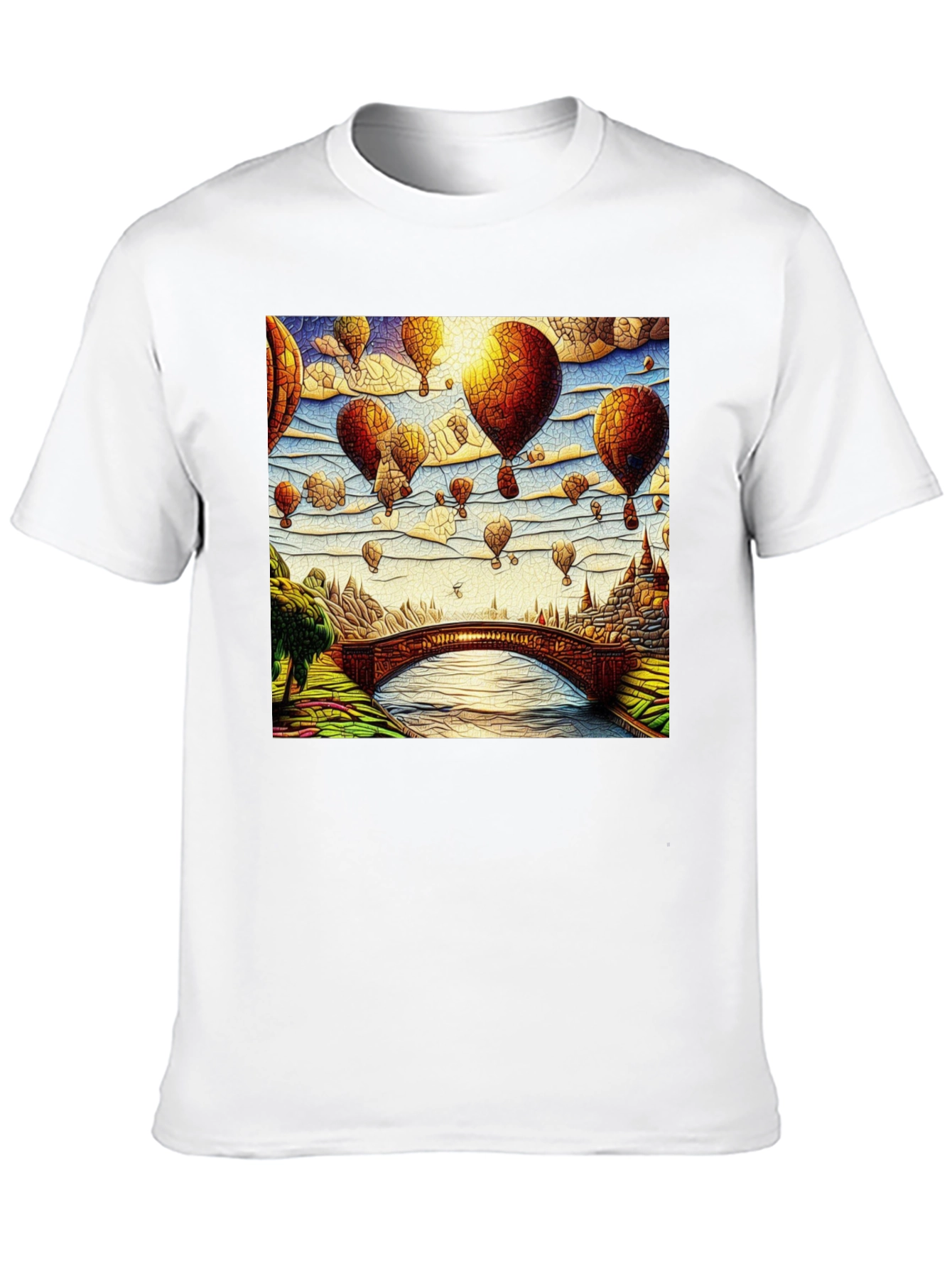 Fantasy Landscape Balloon Graphic T-Shirt