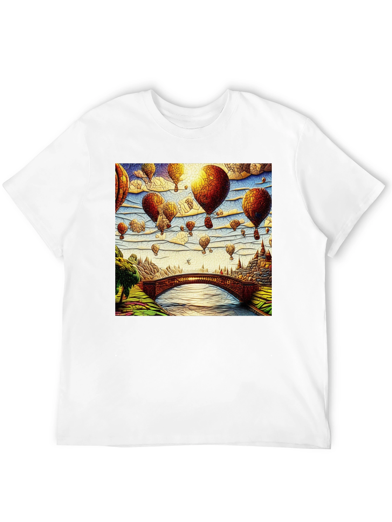 Fantasy Landscape Balloon Graphic T-Shirt
