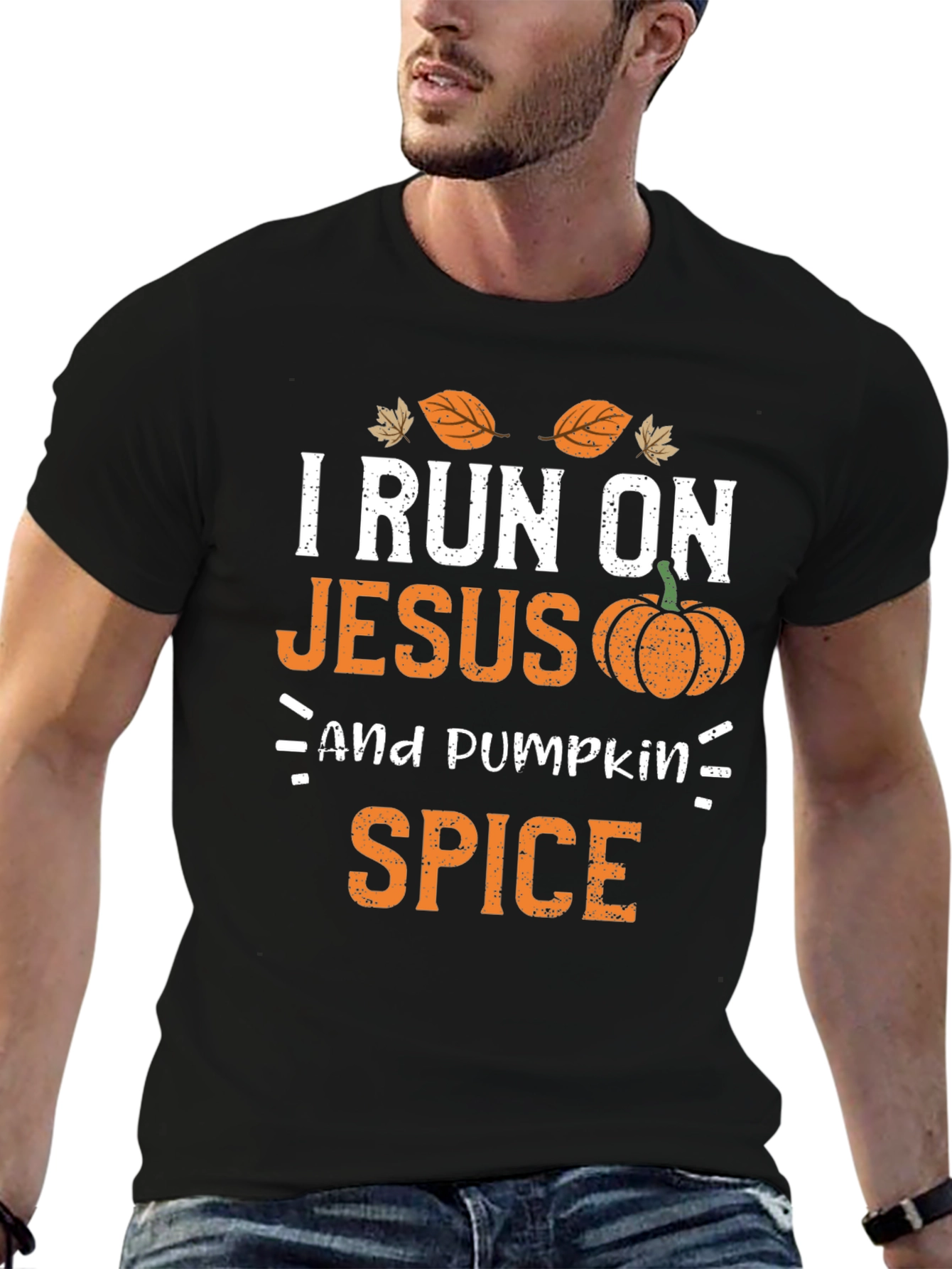 I Run On Jesus and Pumpkin Spice T-Shirt