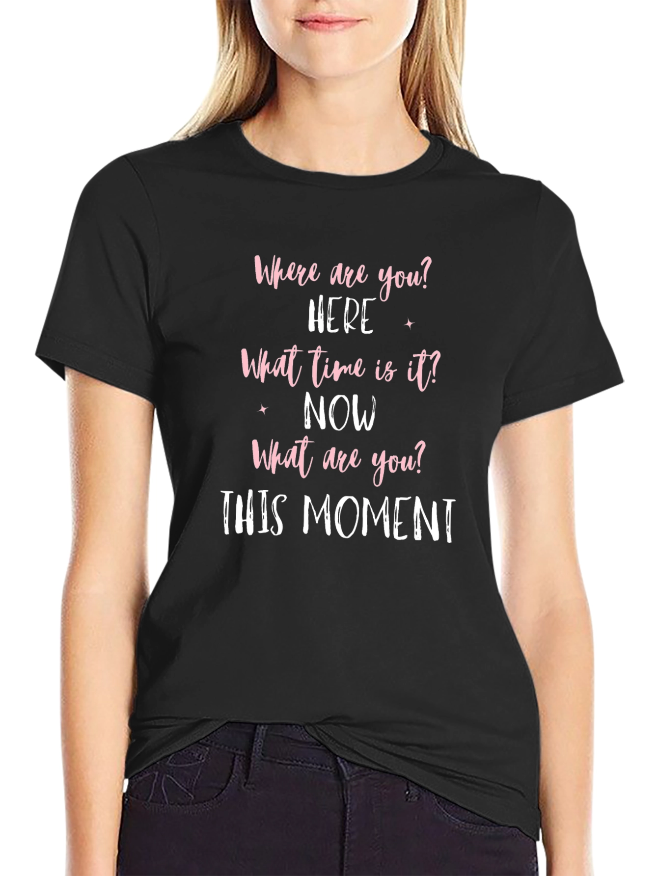 Motivational Now & Here Graphic Tee