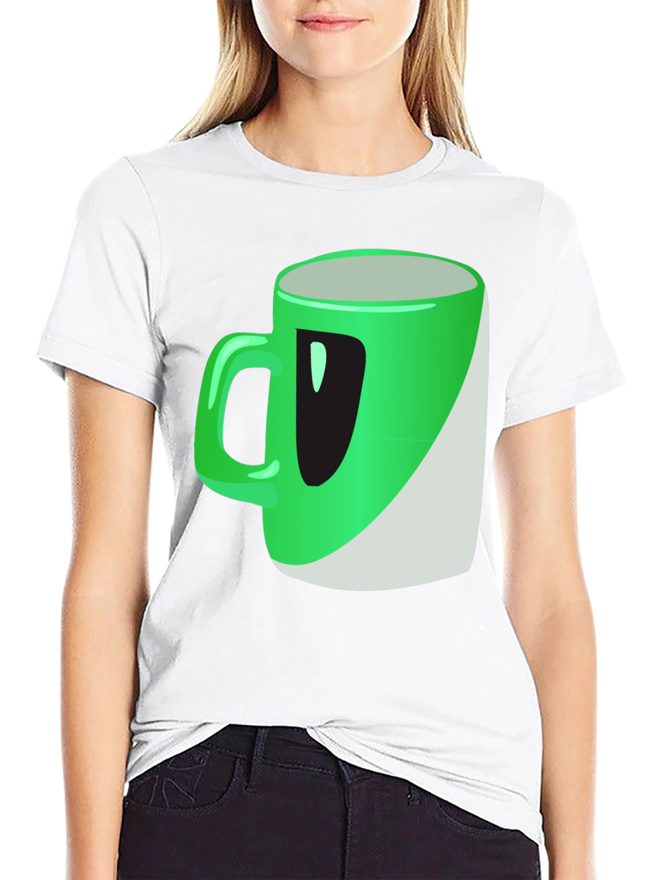 Green Mug Graphic Tee - Casual Wear