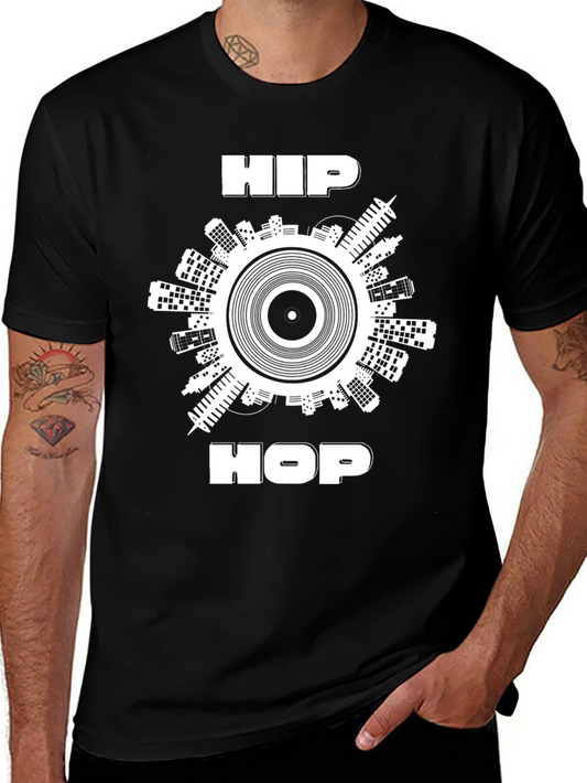 Hip Hop Record City T-Shirt - Black